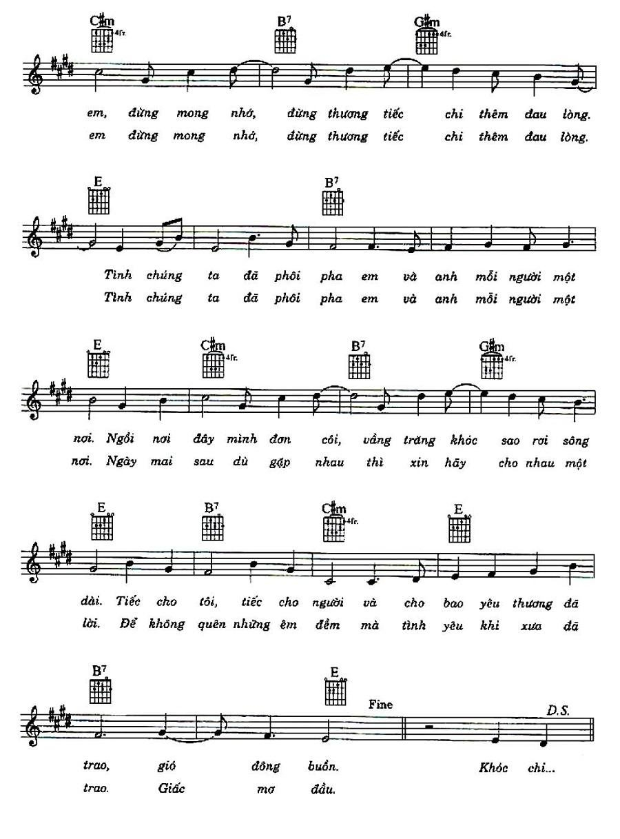 Page 2 of Sheet music PDF Vầng Trăng Khóc - Chưa Chọn