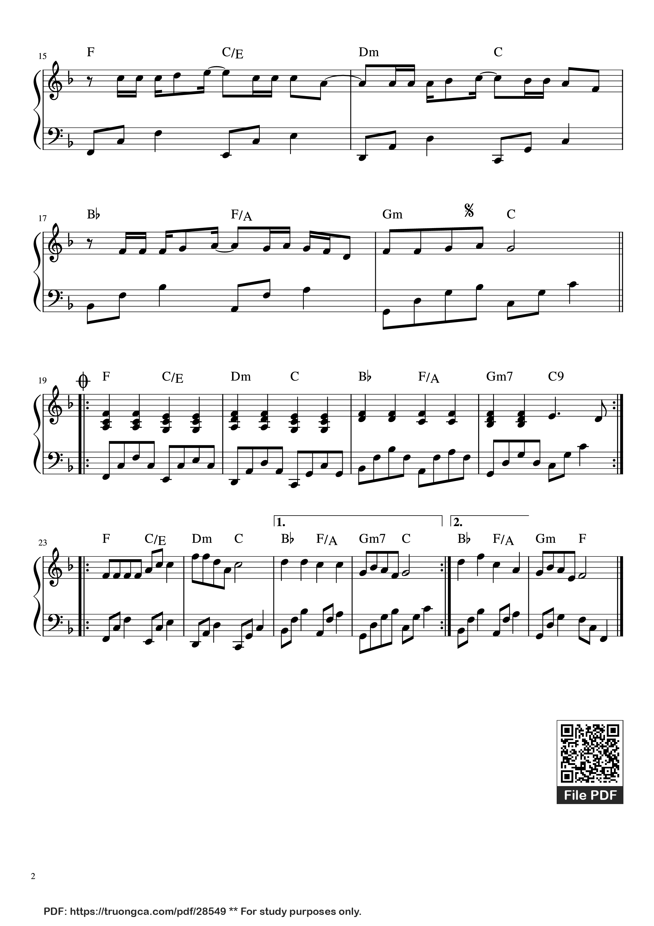 Page 2 of Sheet music PDF Piano Đi về nhà Piano - Đen Vâu