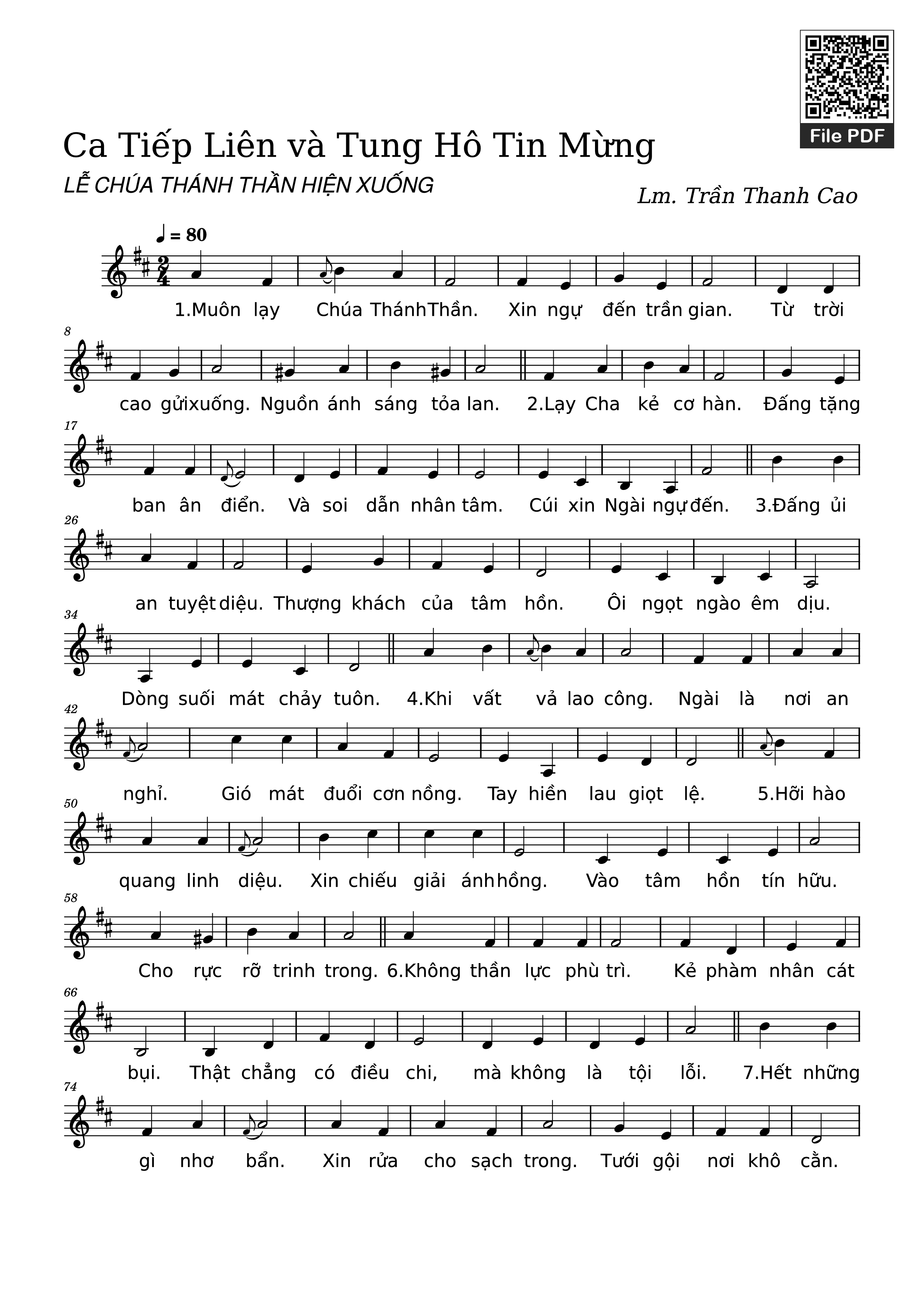 Ca Tiếp Liên Lễ Hiện Xuống