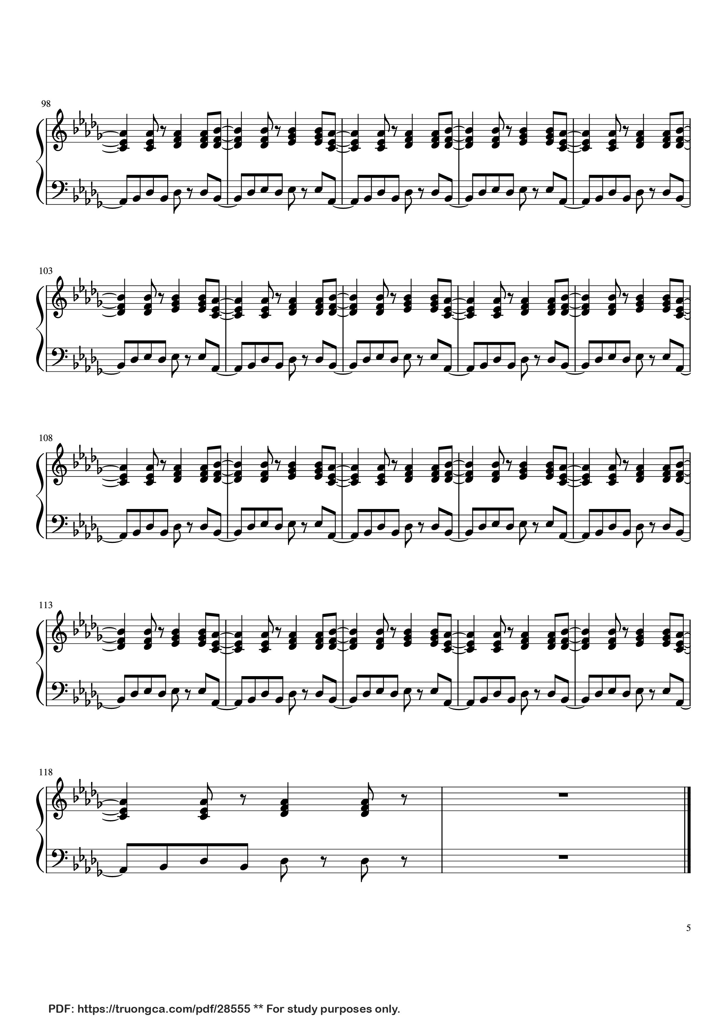 Page 5 of Sheet music PDF Piano It