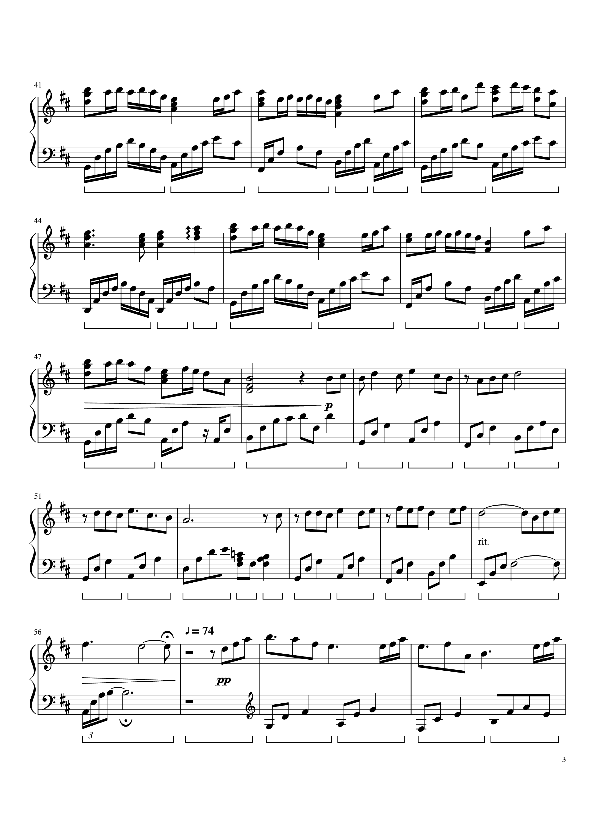 Page 3 of Sheet music PDF Piano Windy Hill Piano - 羽肿