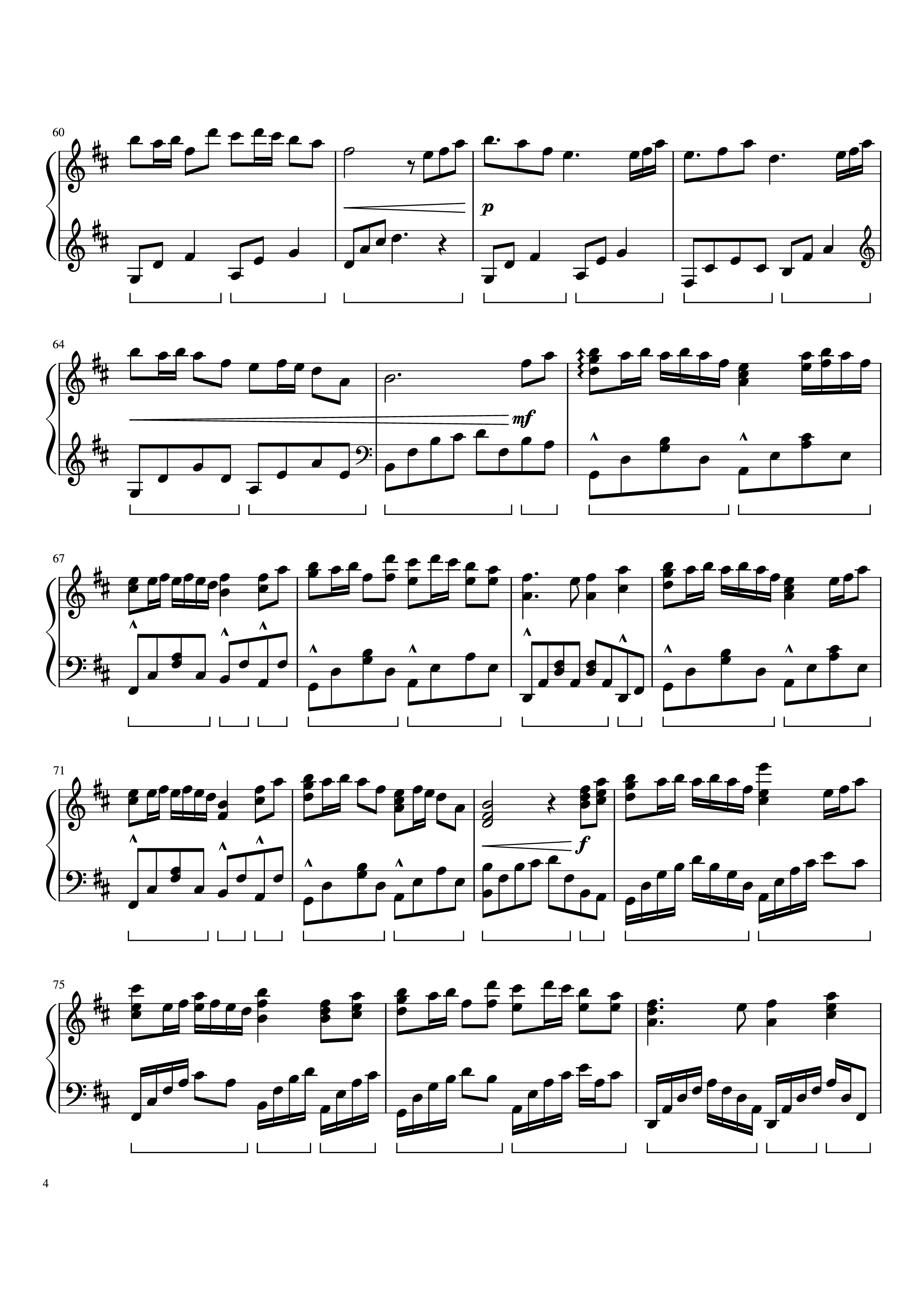 Page 4 of Sheet music PDF Piano Windy Hill Piano - 羽肿