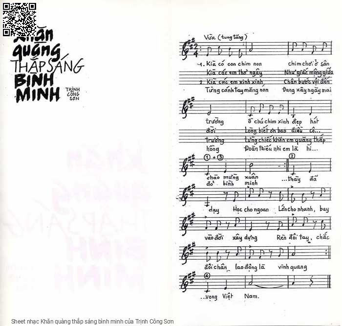 Page 2 of Sheet music PDF Khăn quàng thắp sáng bình minh - Trịnh Công Sơn