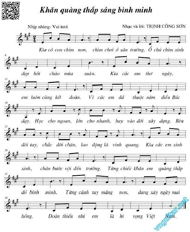 Page 3 of Sheet music PDF Khăn quàng thắp sáng bình minh - Trịnh Công Sơn