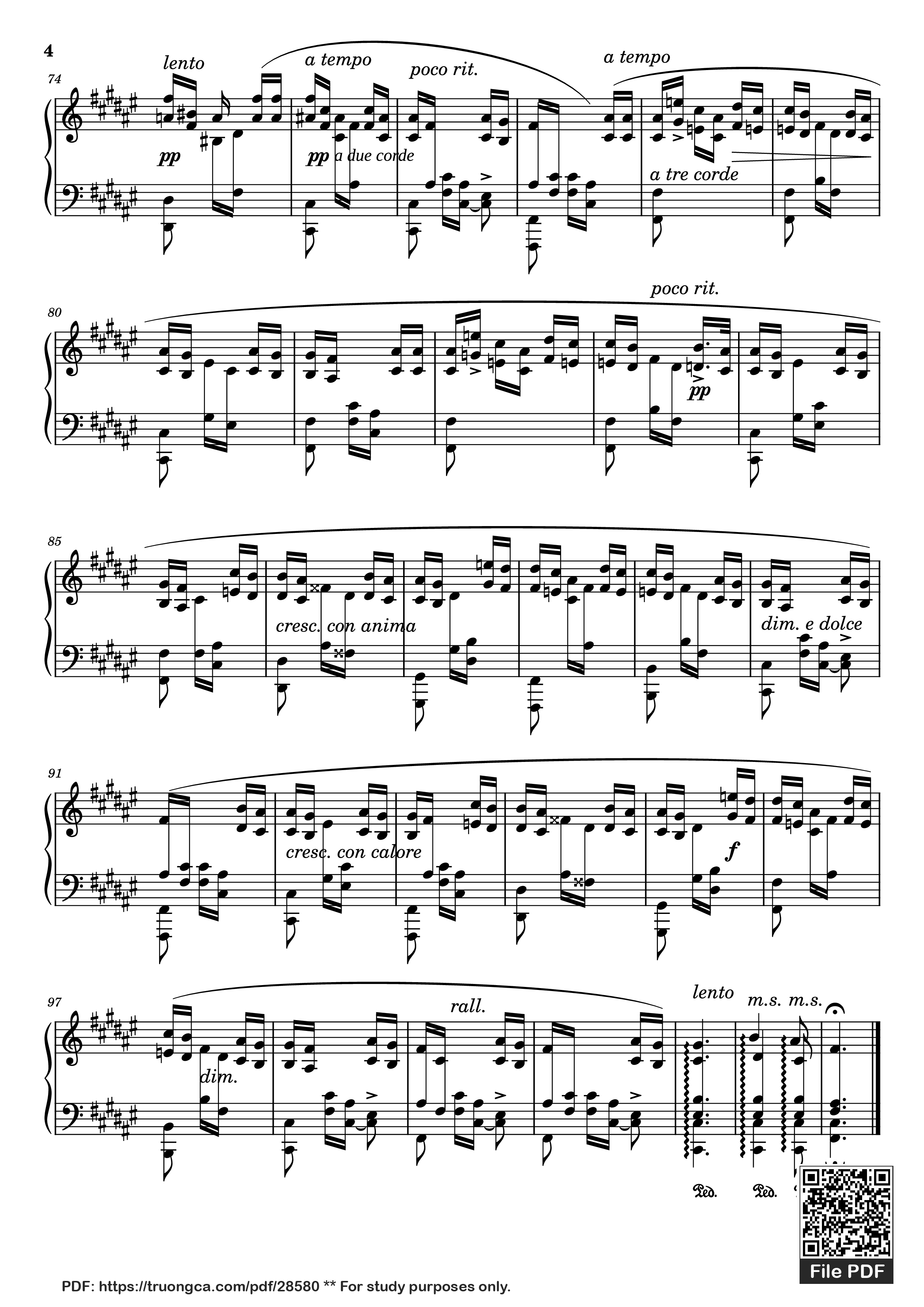 Page 4 of Sheet music PDF Piano Étude Caractéristique No. 6 in F♯ Major - Adolf von Henselt