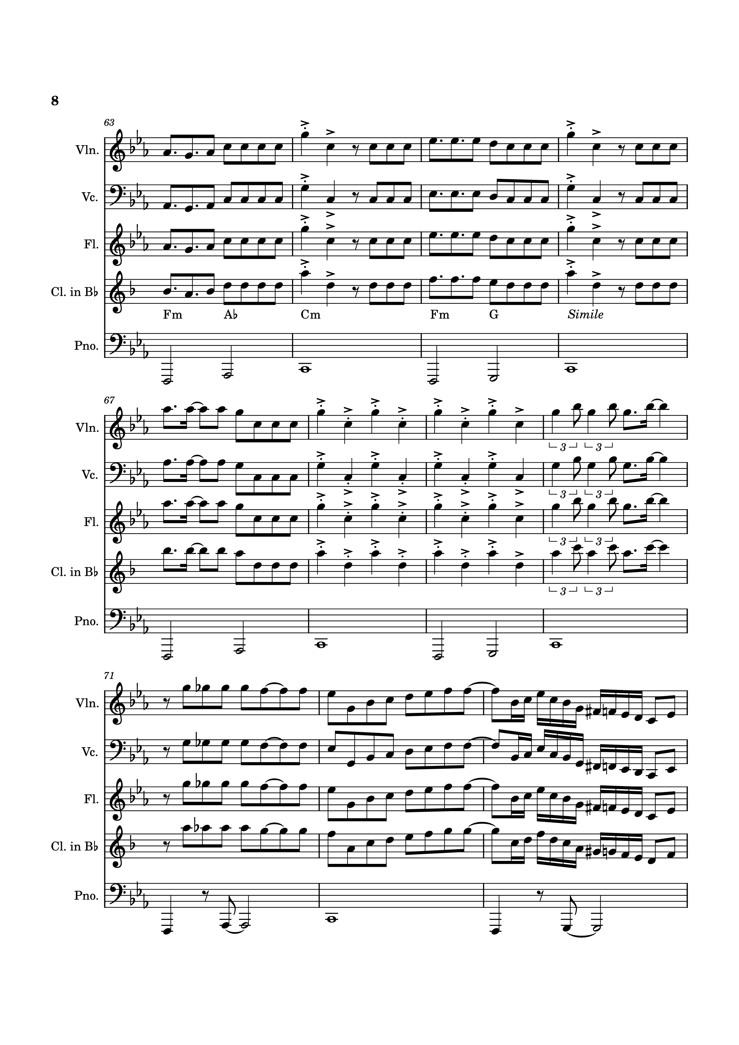 Page 8 of Sheet music PDF Piano Blink Gone Piano - Placeholder