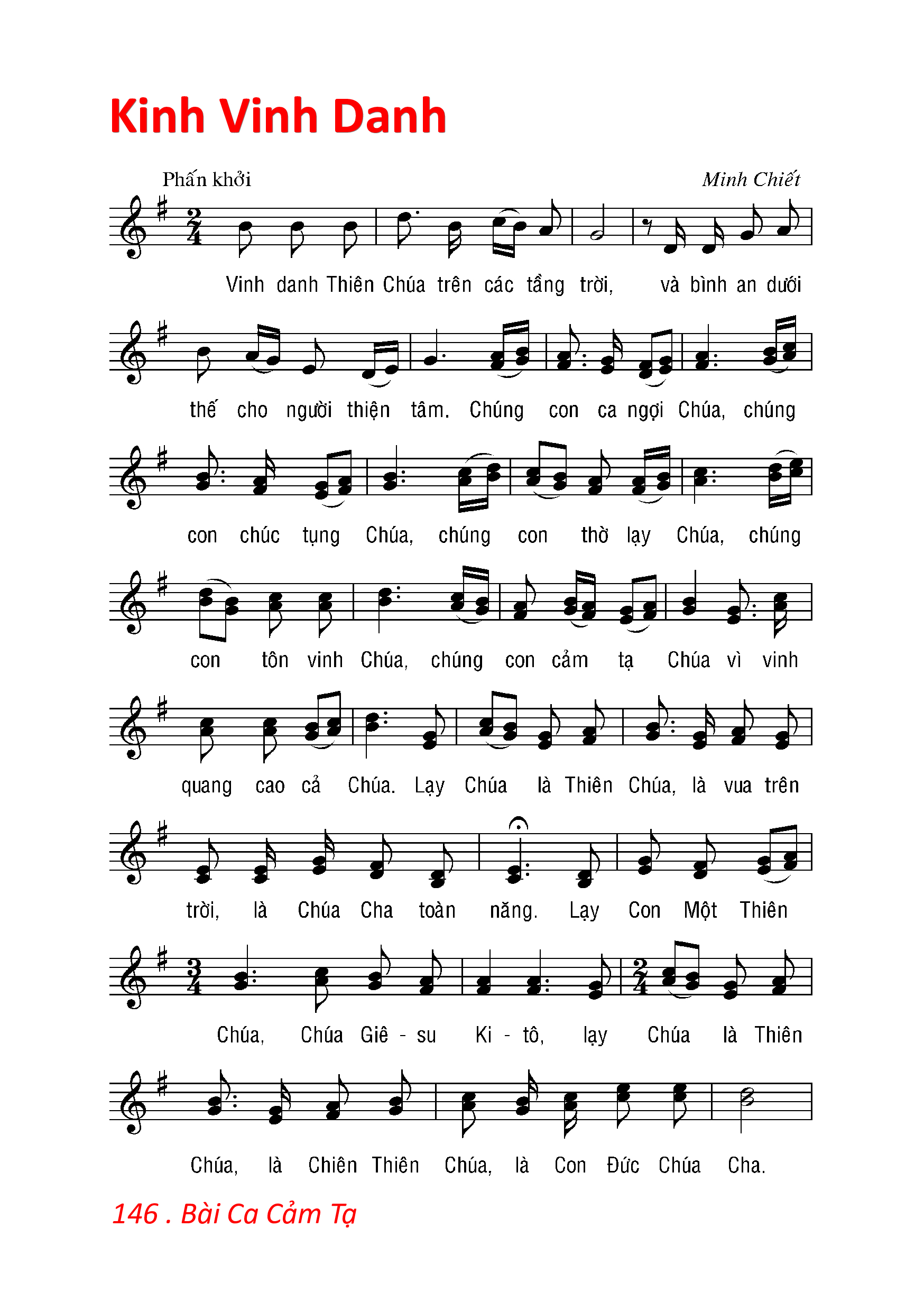 Page 2 of Sheet music PDF Bộ Lễ Bài Ca Cảm Tạ - Minh Chiết