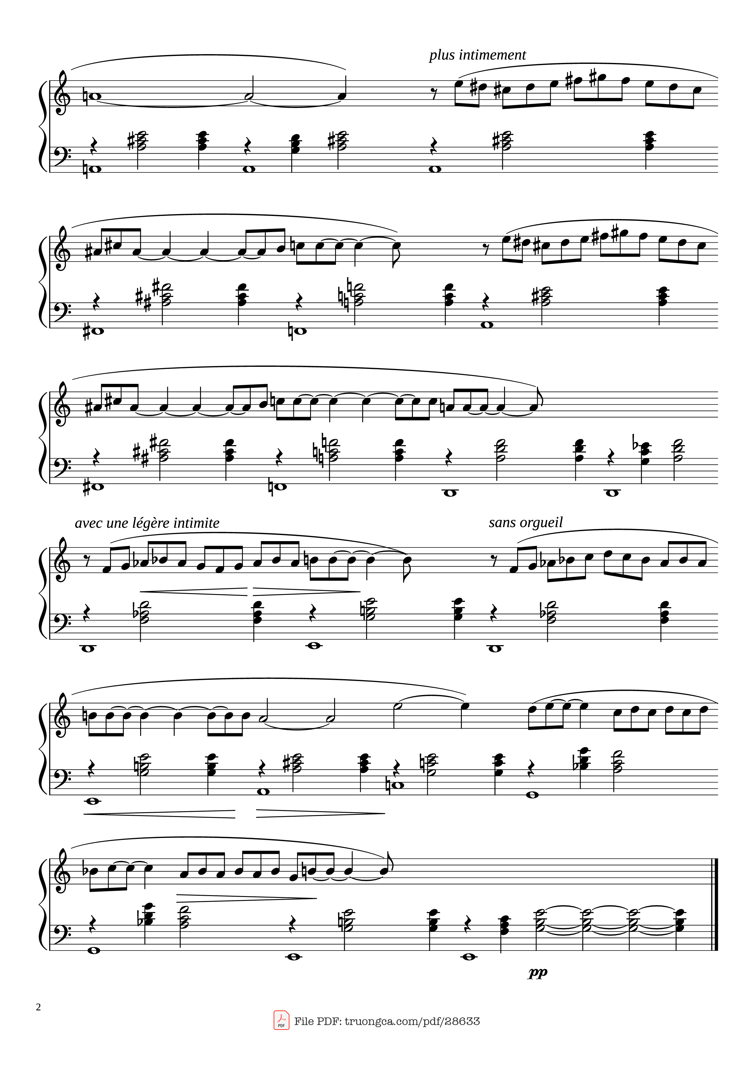 Page 2 of Sheet music PDF Piano Gnossienne No. 2 Piano - Erik Satie