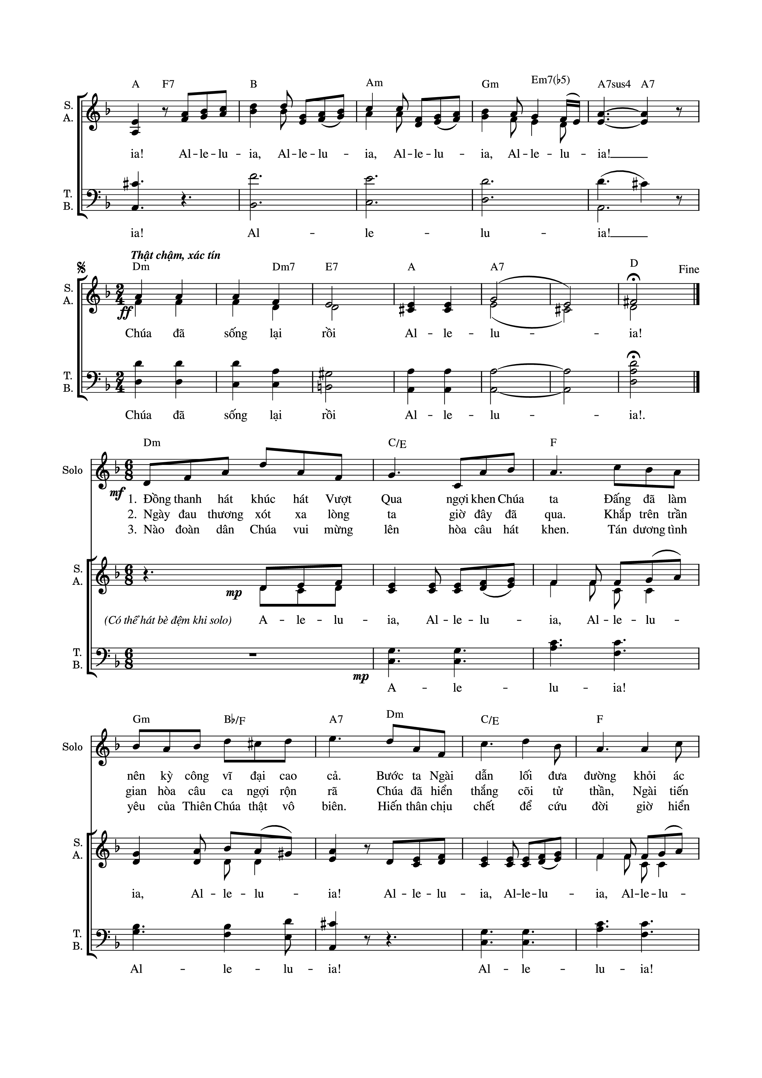 Page 2 of Sheet music PDF Hùng Ca Phục Sinh - Giang Tâm