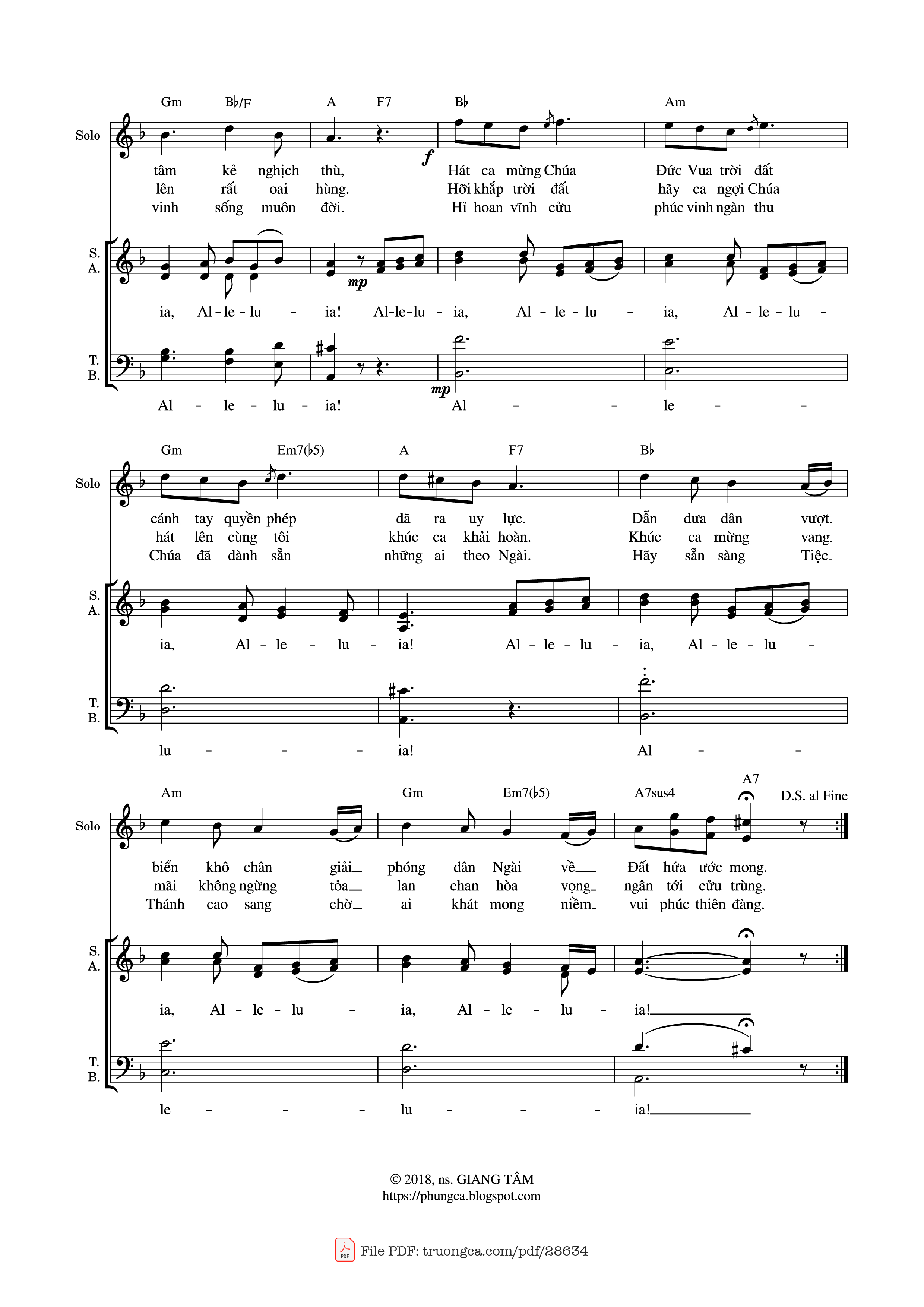Page 3 of Sheet music PDF Hùng Ca Phục Sinh - Giang Tâm
