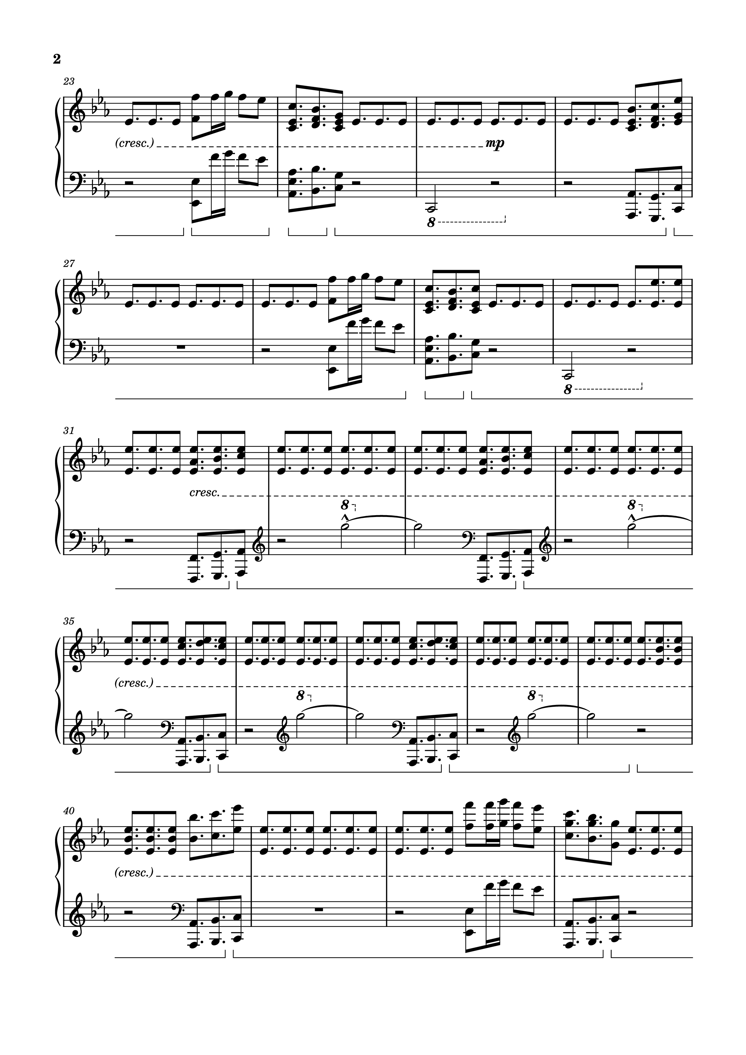Page 2 of Sheet music PDF Piano EUPHORIA Piano - Tony Ann