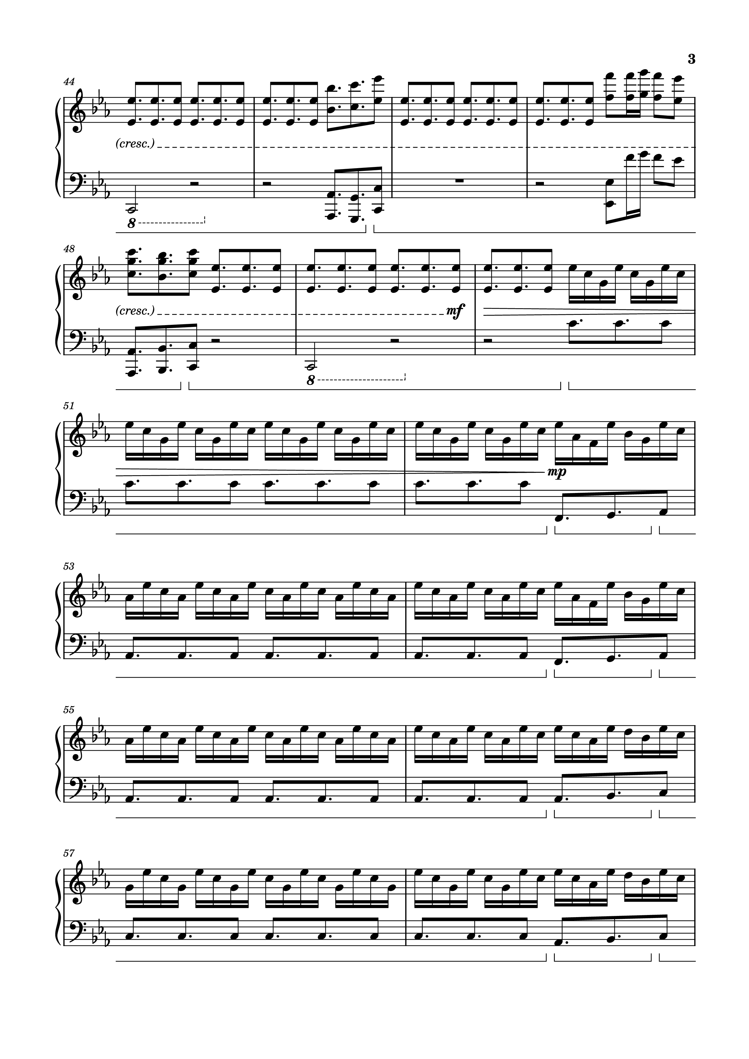 Page 3 of Sheet music PDF Piano EUPHORIA Piano - Tony Ann