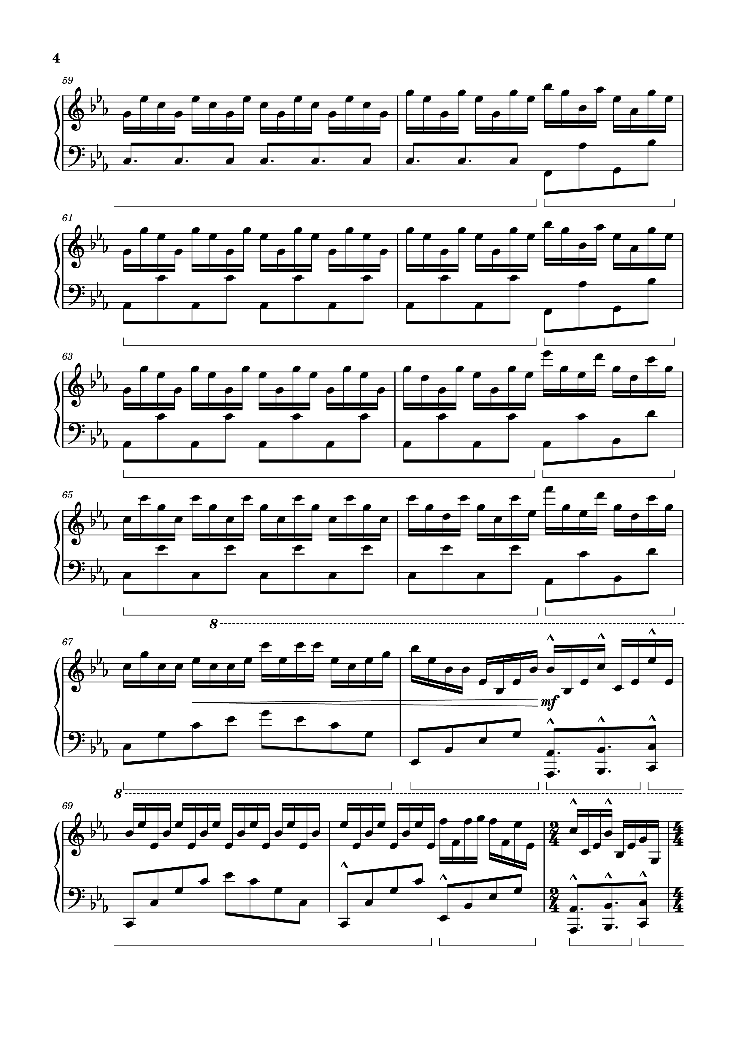 Page 4 of Sheet music PDF Piano EUPHORIA Piano - Tony Ann