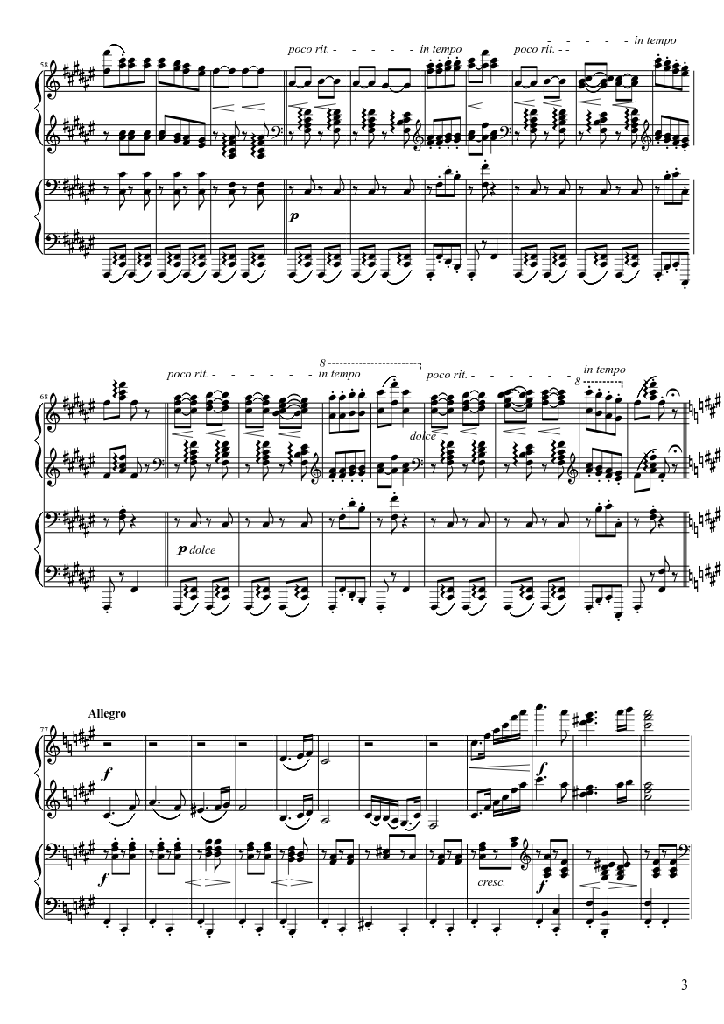 Page 3 of Sheet music PDF Piano Hungarian Dance No. 5 (4 hands Piano) - Johannes Brahms