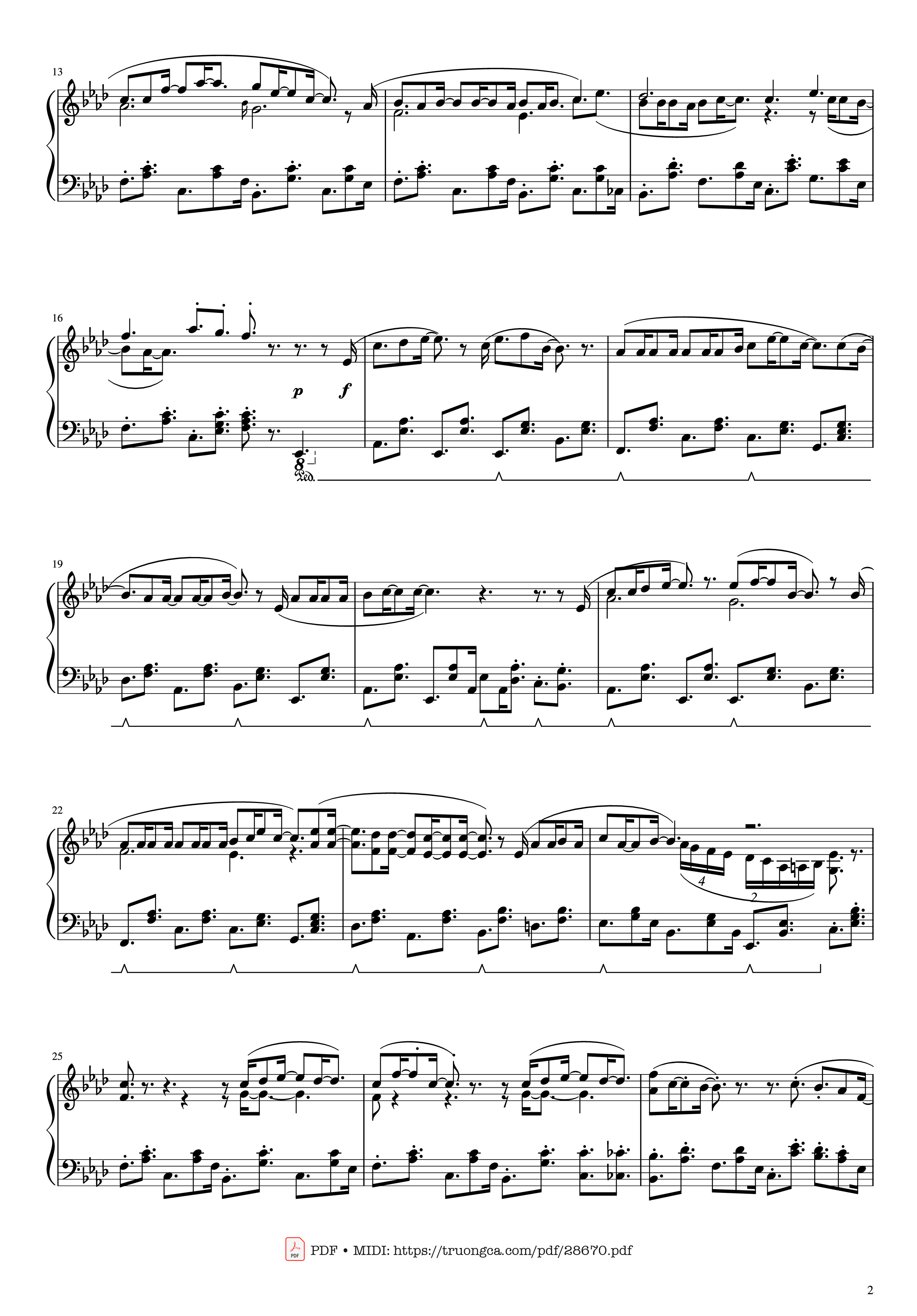 Page 2 of Sheet music PDF Piano Lemon tree Piano - PETER FREUDENTHALER