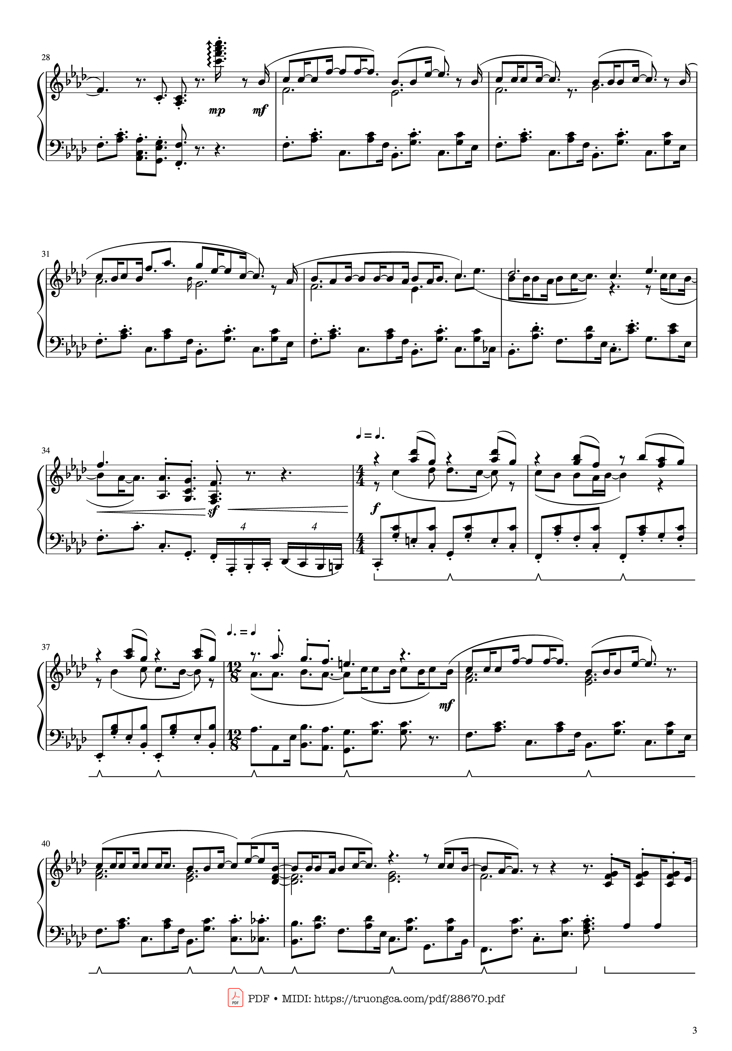 Page 3 of Sheet music PDF Piano Lemon tree Piano - PETER FREUDENTHALER