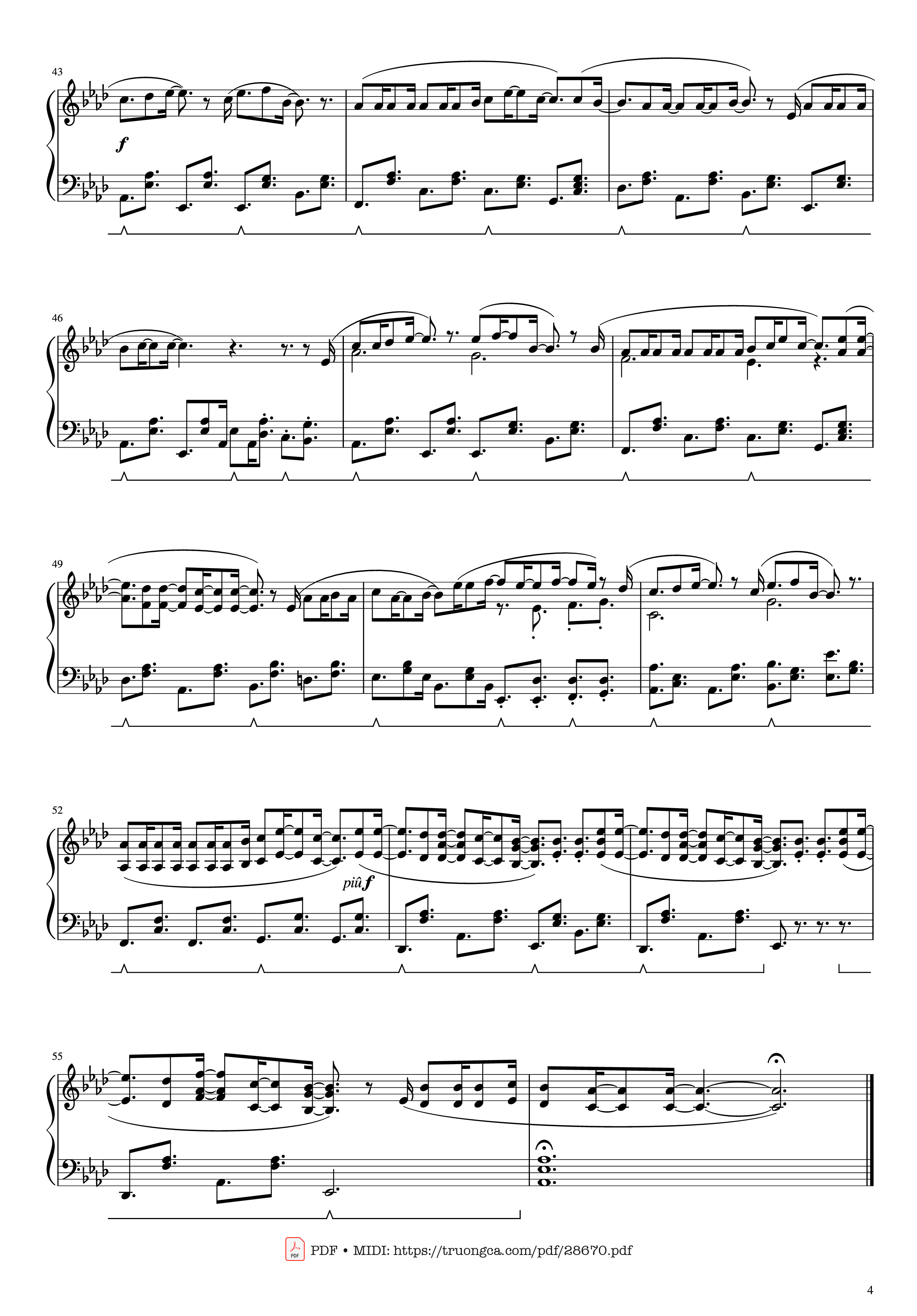 Page 4 of Sheet music PDF Piano Lemon tree Piano - PETER FREUDENTHALER