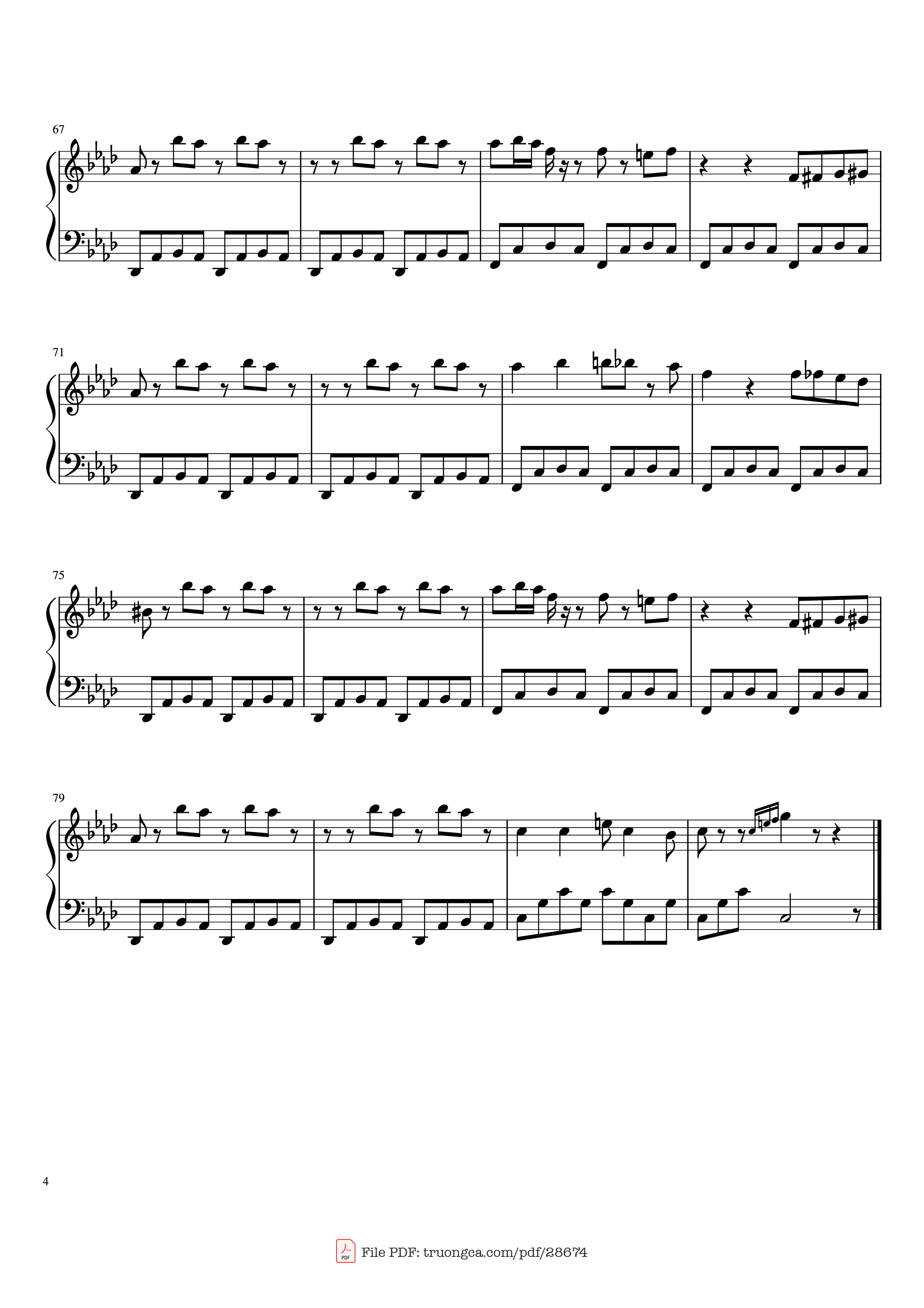 Page 4 of Sheet music PDF Piano Spider Dance Piano - Toby Fox