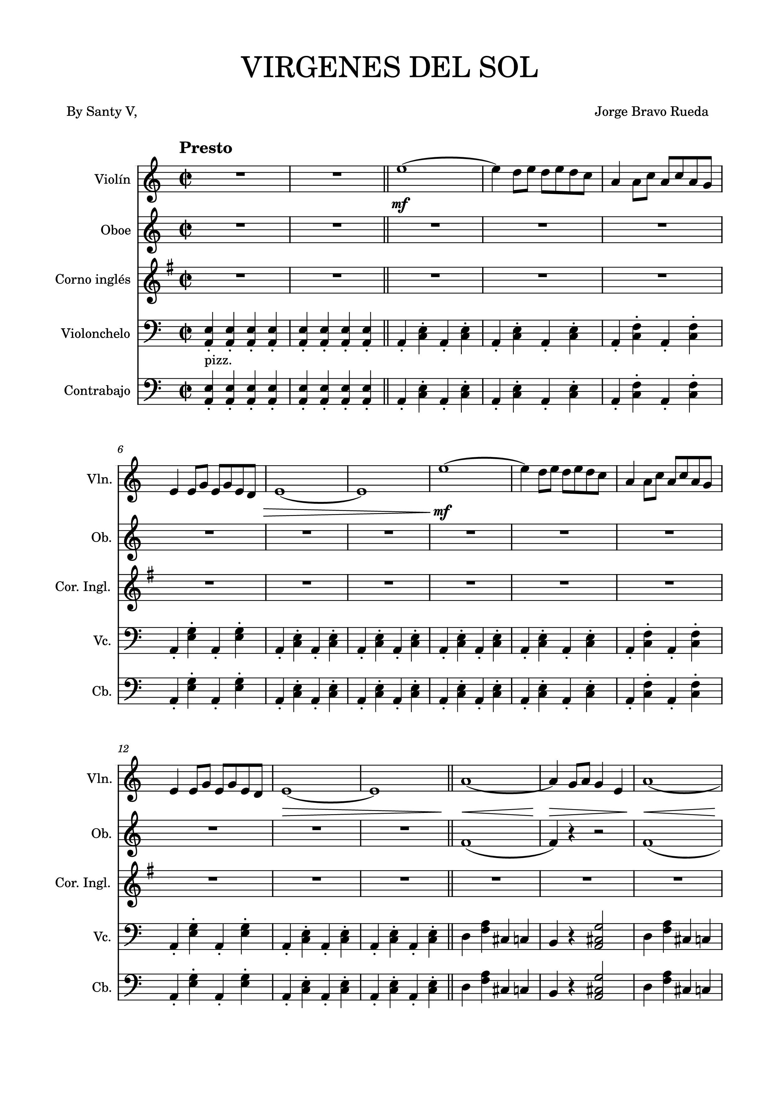 Sheet PDF of VIRGENES DEL SOL Violin