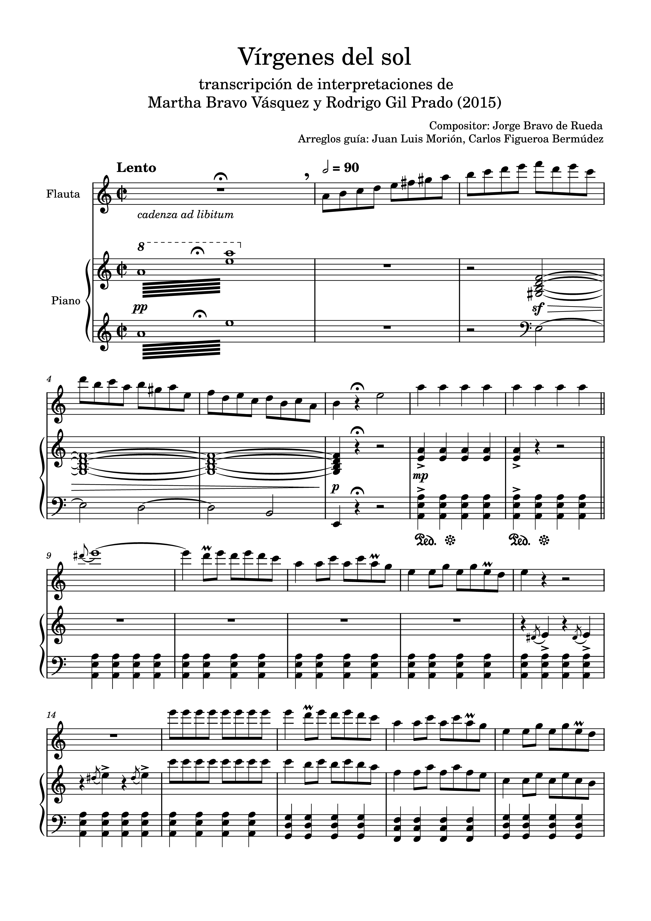 Sheet PDF of Vírgenes del sol Piano