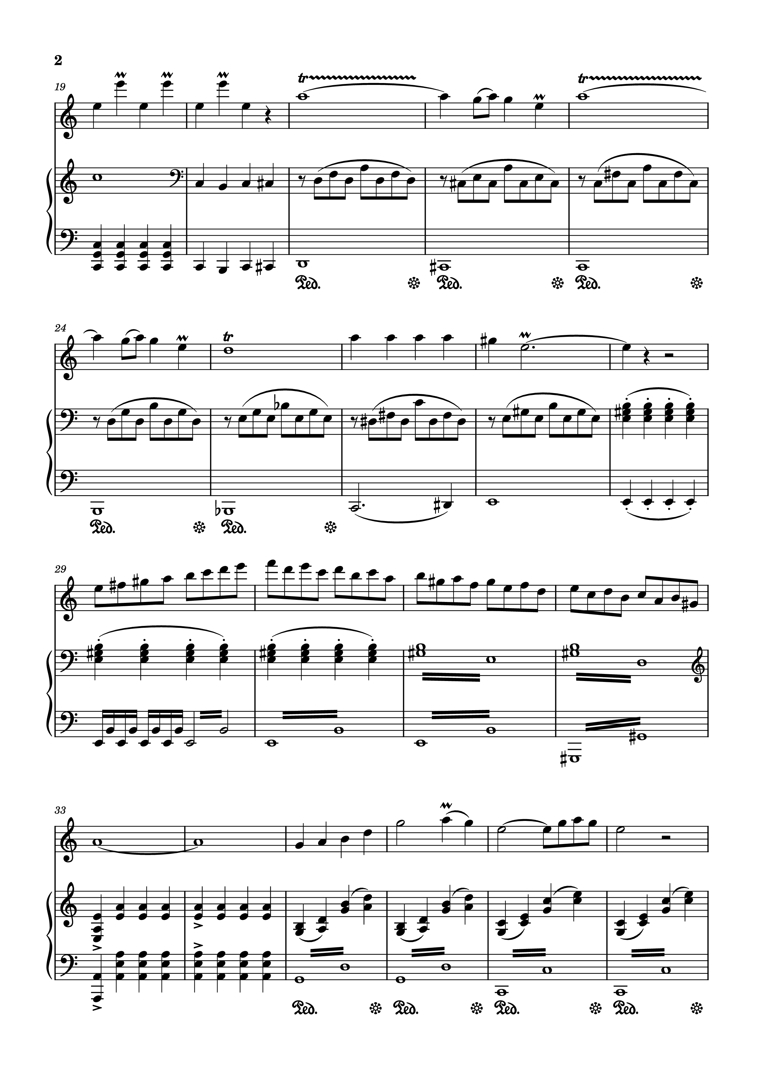 Page 2 of Sheet music PDF Piano Vírgenes del sol Piano - Compositor: Jorge Bravo de Rueda