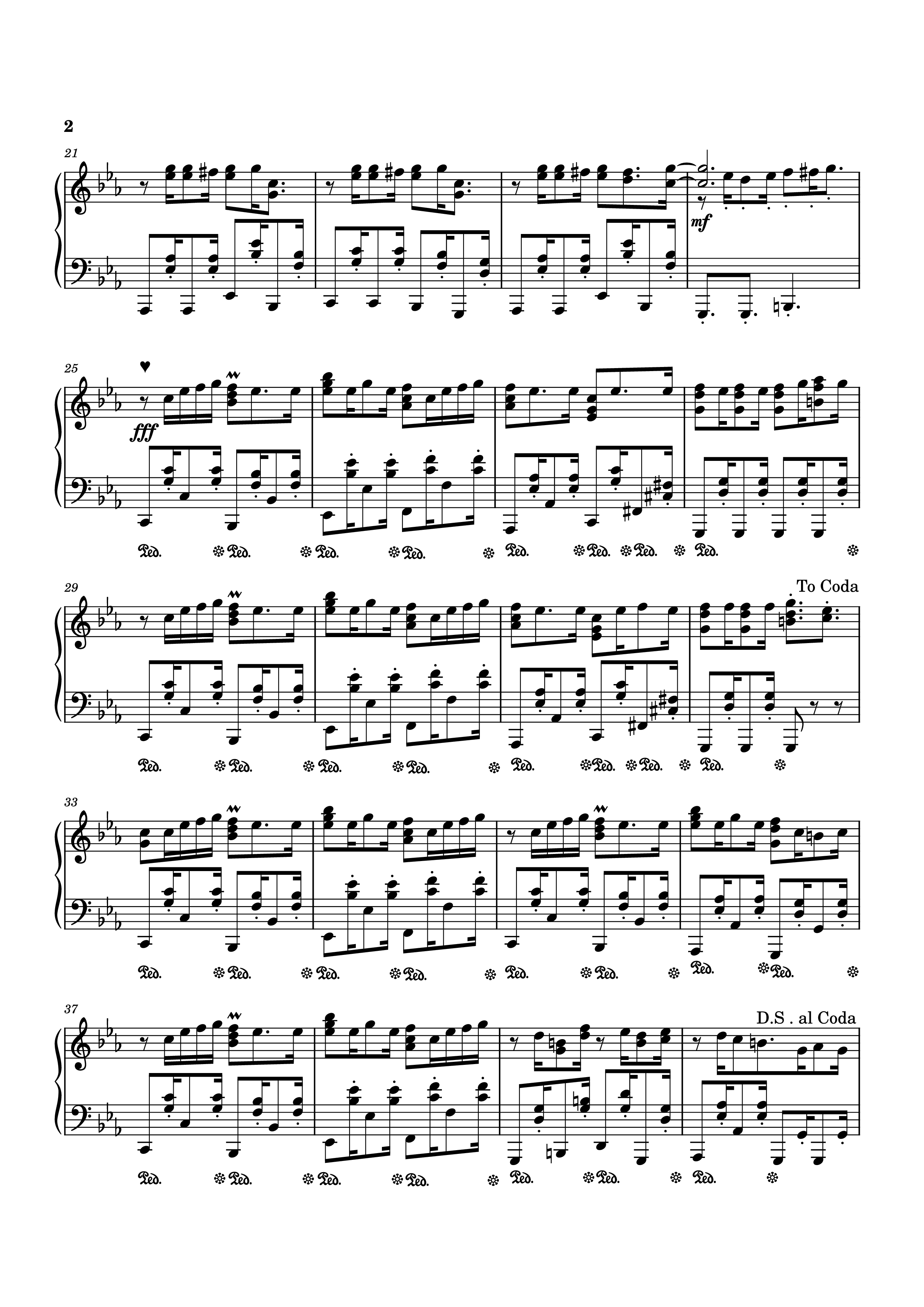Page 2 of Sheet music PDF Piano Never Be Alone Piano - Shadrow