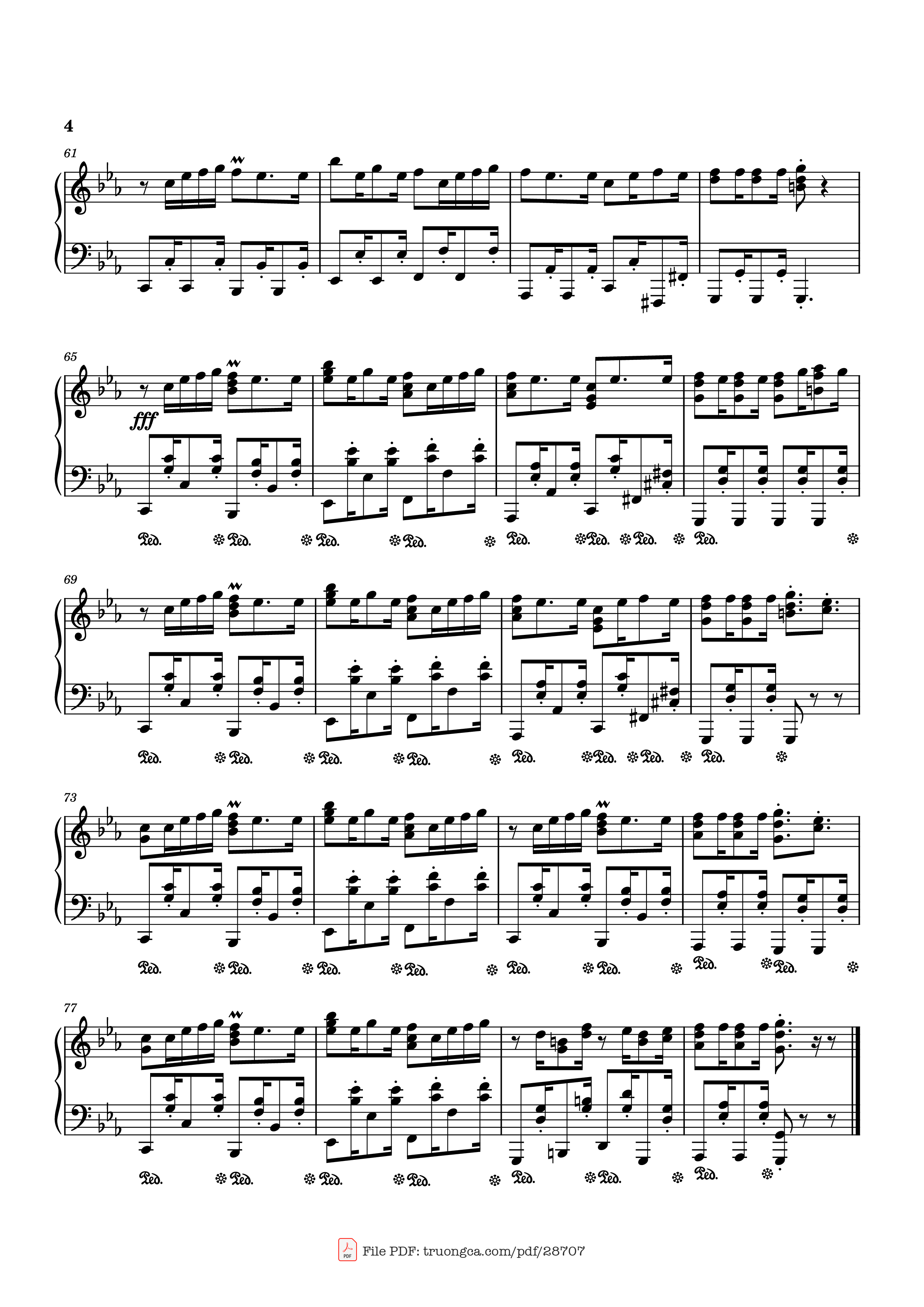 Page 4 of Sheet music PDF Piano Never Be Alone Piano - Shadrow