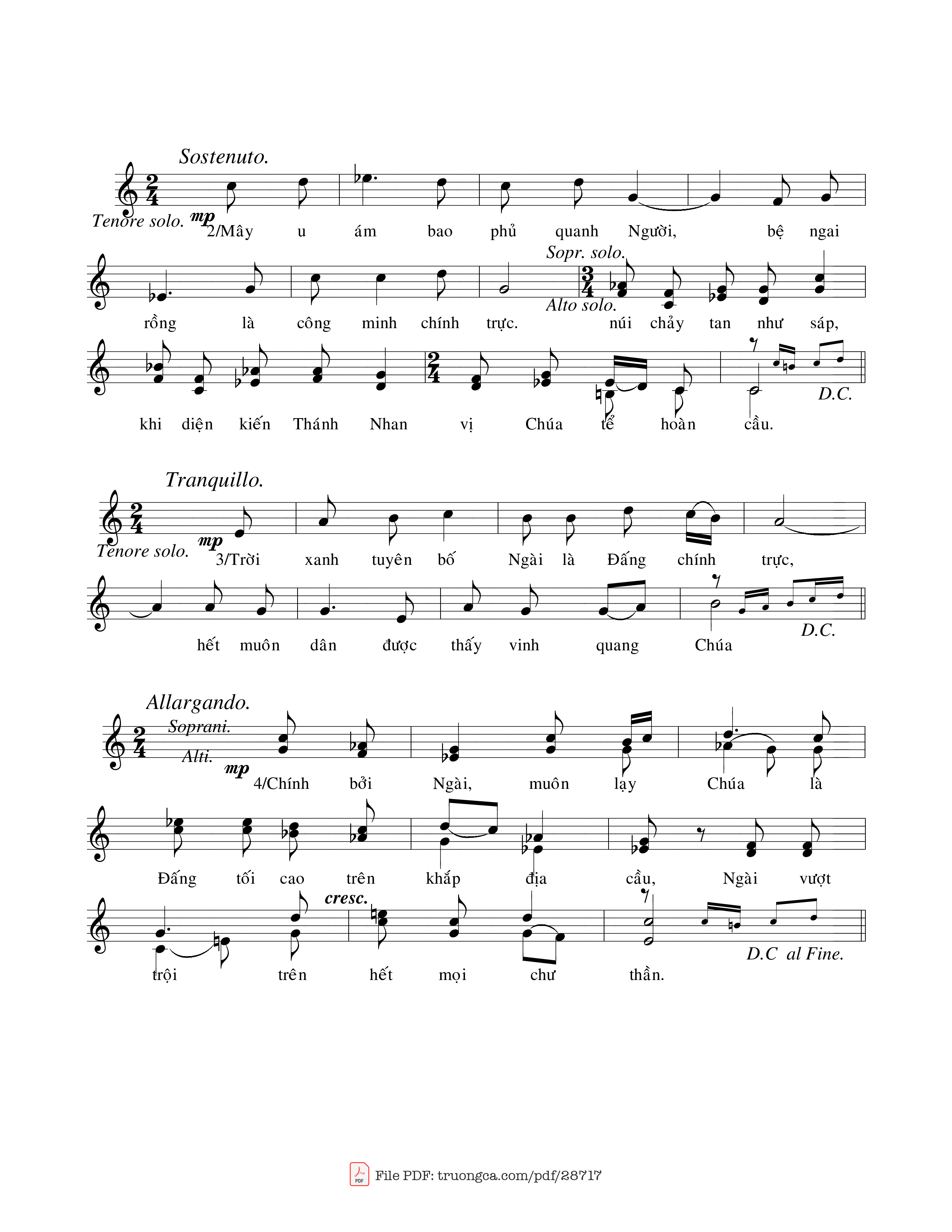 Chúa là Vua hiển trị là Đấng cao cả trên địa cầu, Trang 2