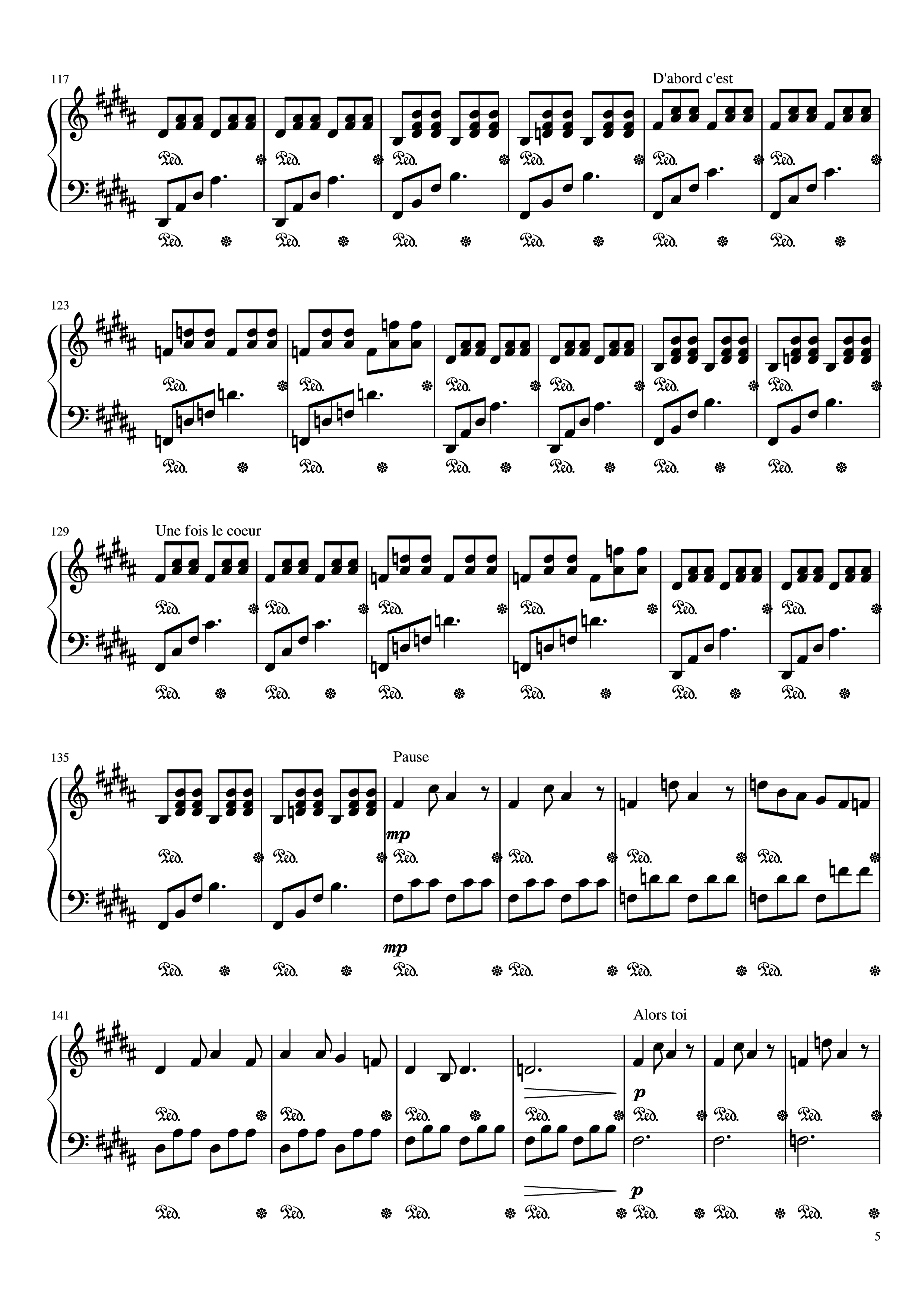 Page 5 of Sheet music PDF Piano Mr/Mme Piano - Loïc Nottet