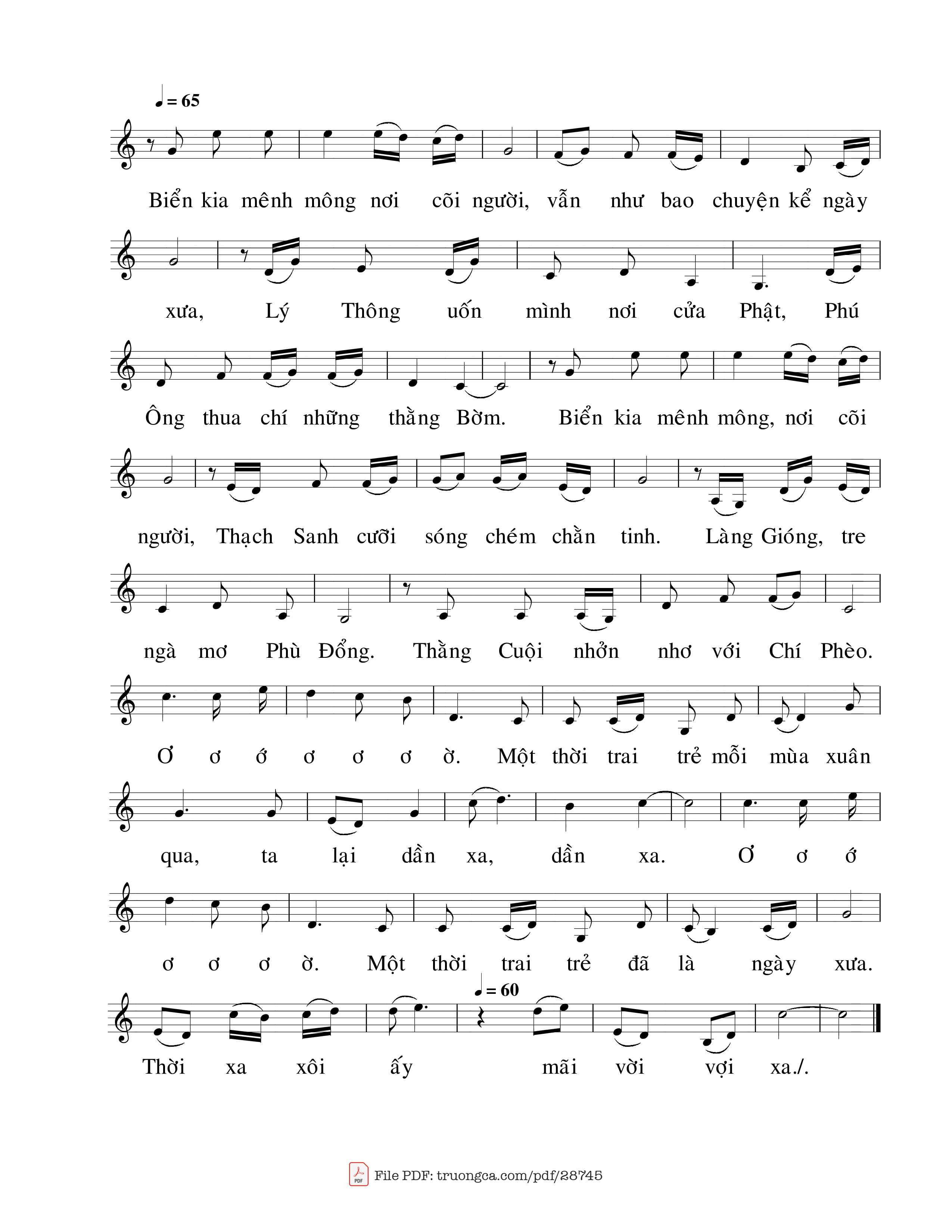 Page 2 of Sheet music PDF Cho mình - Nguyễn Văn Chính