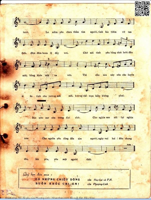 Page 3 of Sheet music PDF Khi đã yêu - Phượng Linh
