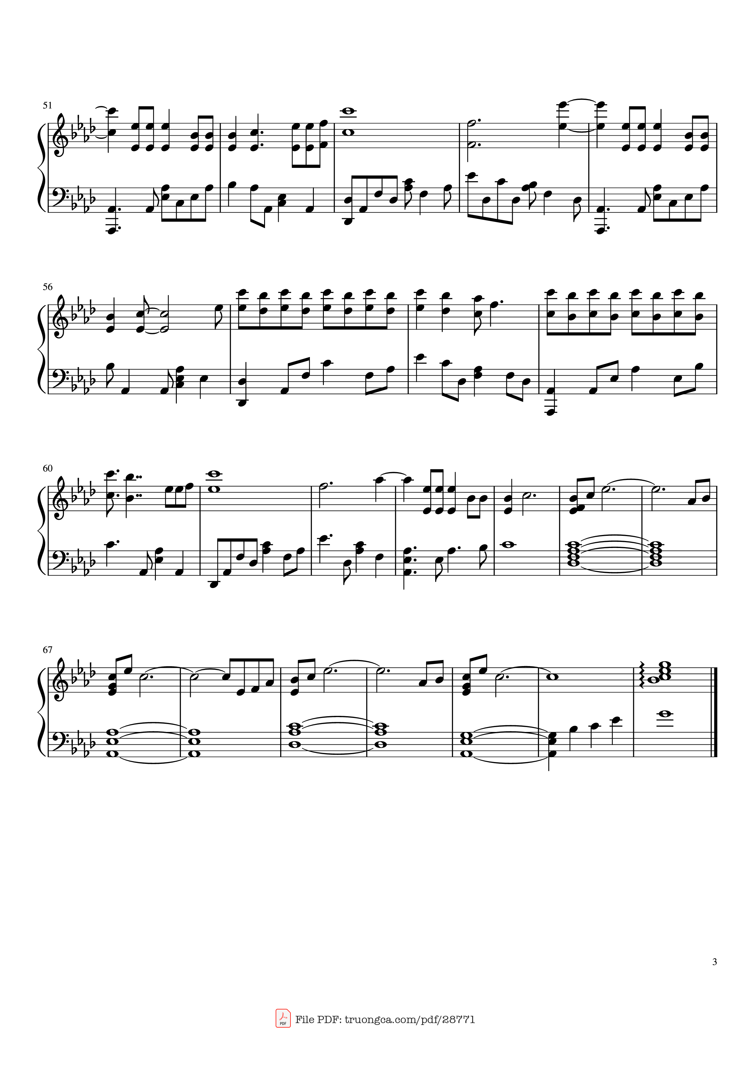 Page 3 of Sheet music PDF Piano serendipity Piano - Arr. by doopiano tr. by Ruby Rutherford