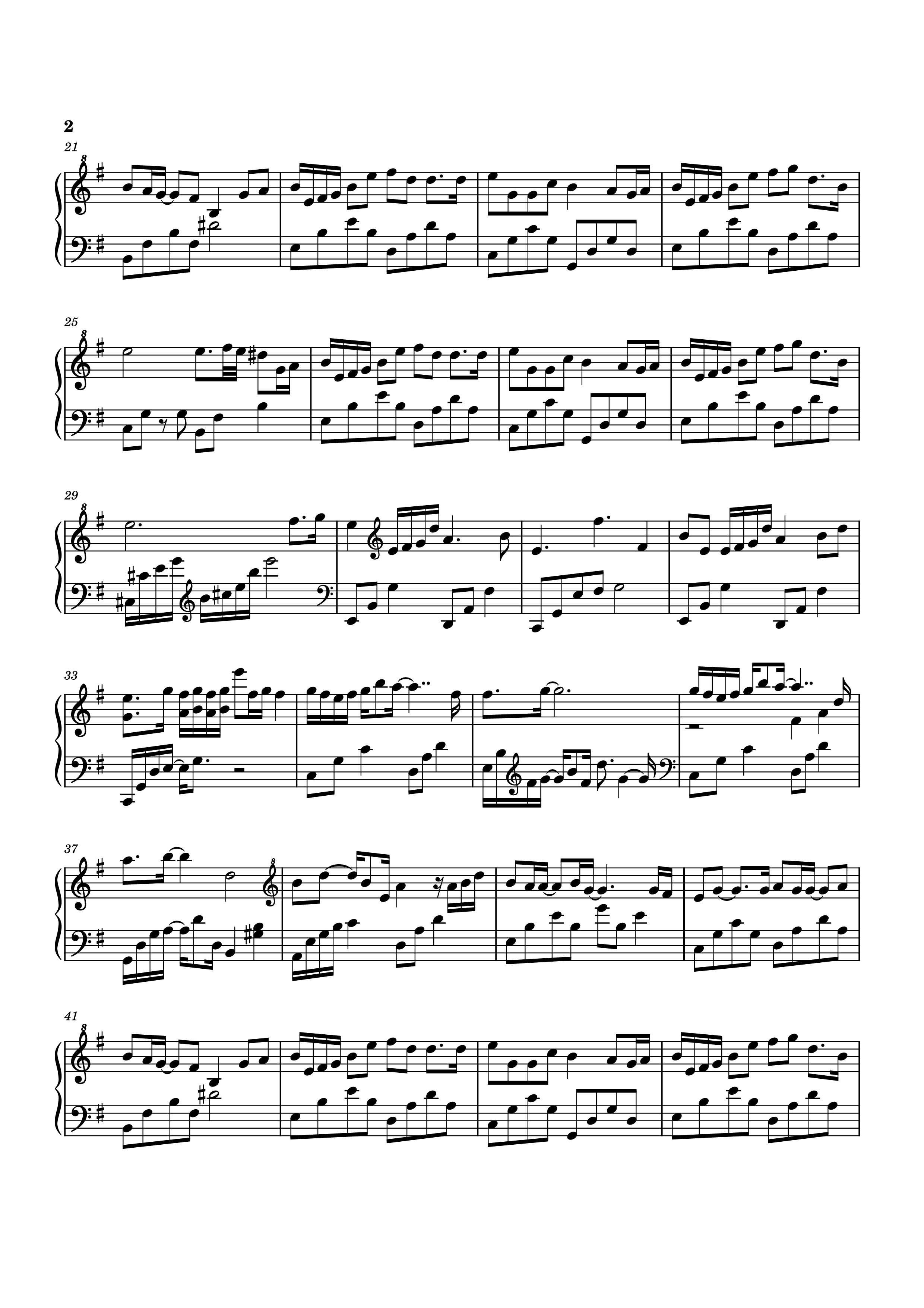Page 2 of Sheet music PDF Piano 烽月 (Phong Nguyệt) - 刘宇宁