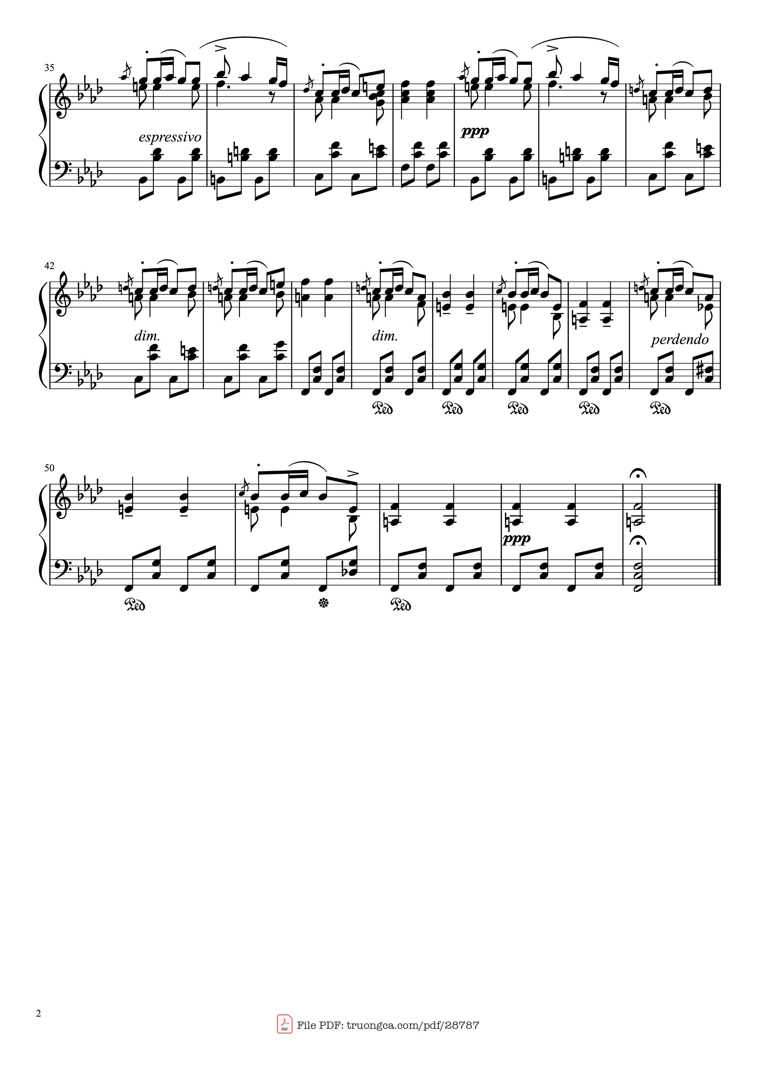 Page 2 of Sheet music PDF Piano Moments Musicaux in F Minor Piano - Franz Peter Schubert