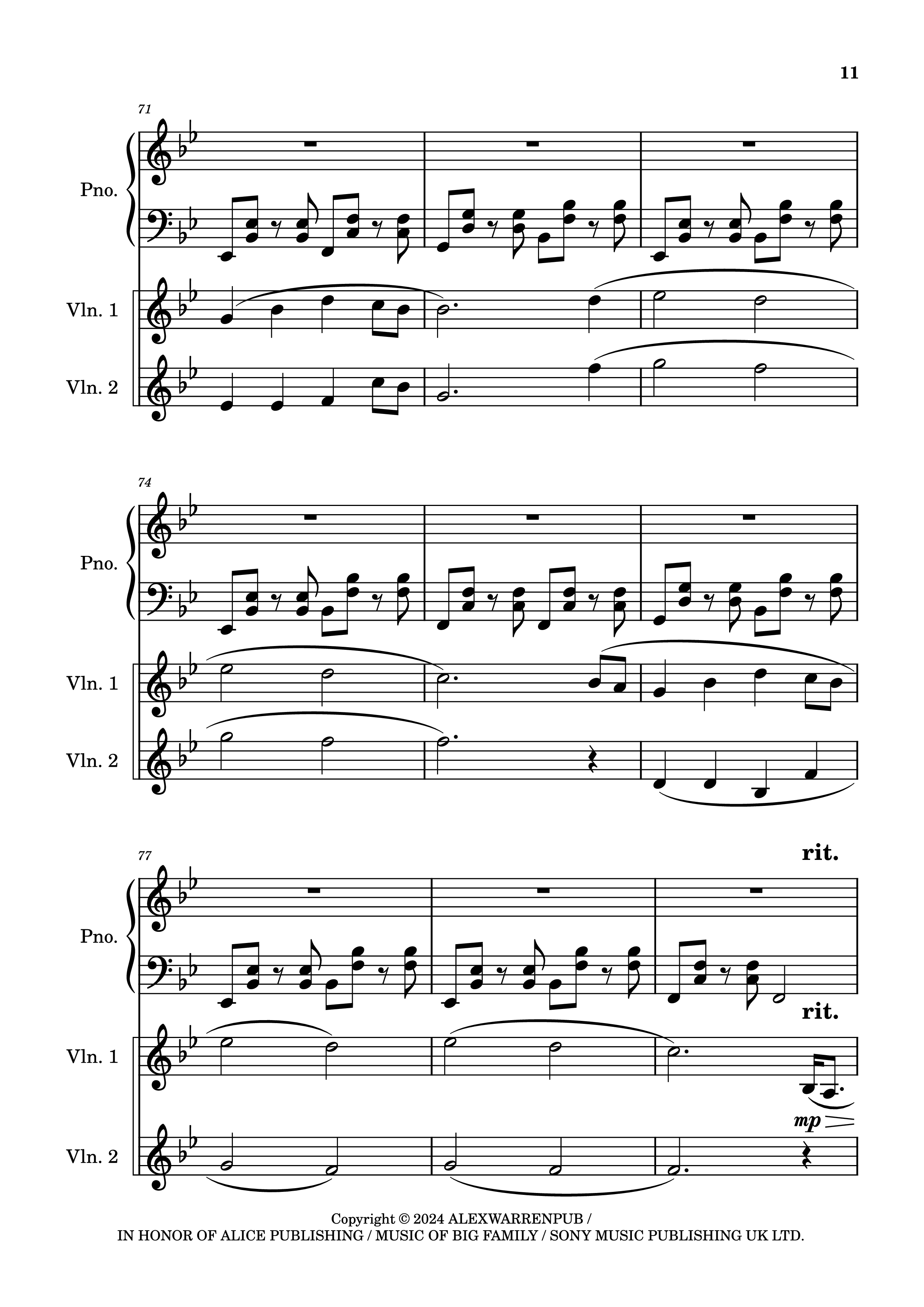 Page 11 of Sheet music PDF Piano Carry You Home Piano - Arranged by Madeline Stratford