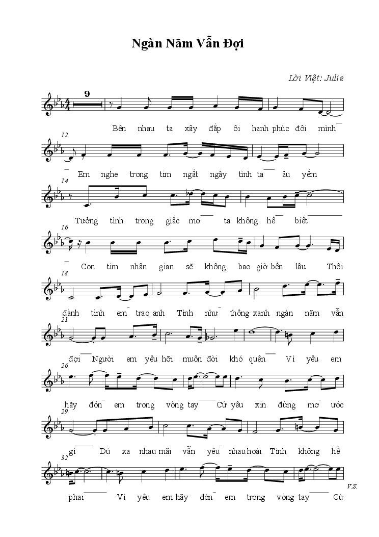 Sheet PDF of Ngàn Năm Vẫn Đợi