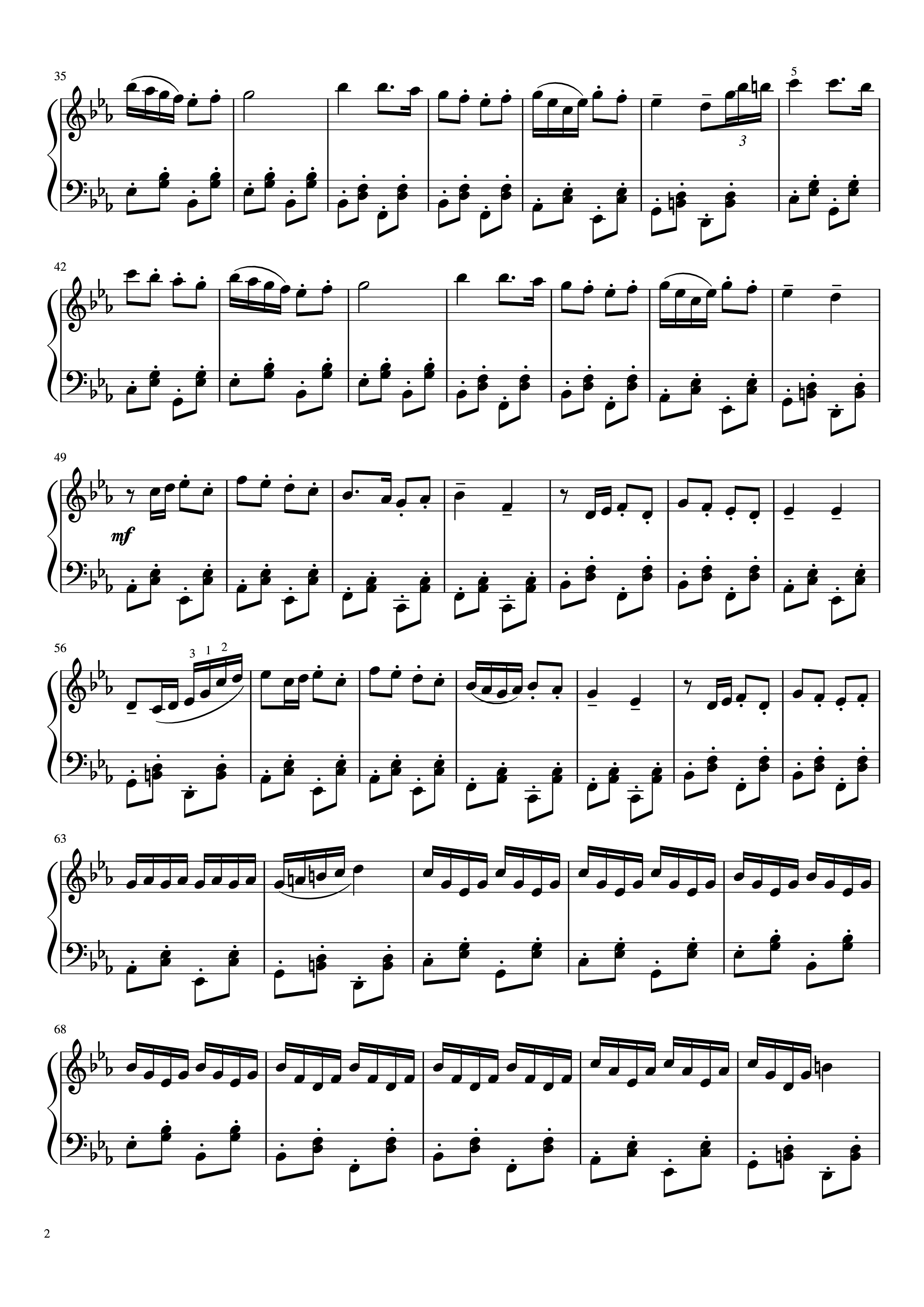 Page 2 of Sheet music PDF Piano Bad Piggies Theme Piano - Ilmari Hakkola Arr: Anders Thue