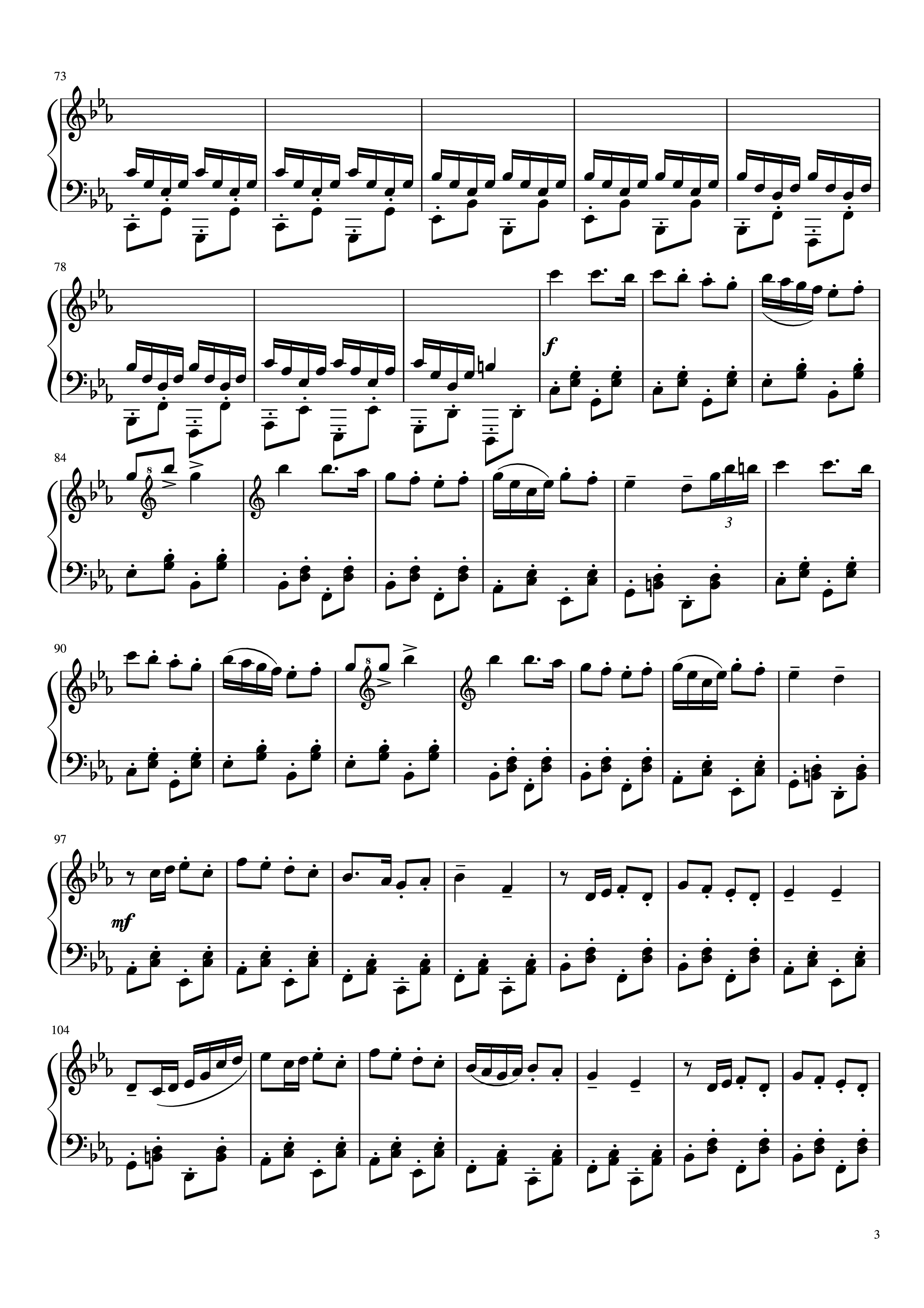 Page 3 of Sheet music PDF Piano Bad Piggies Theme Piano - Ilmari Hakkola Arr: Anders Thue
