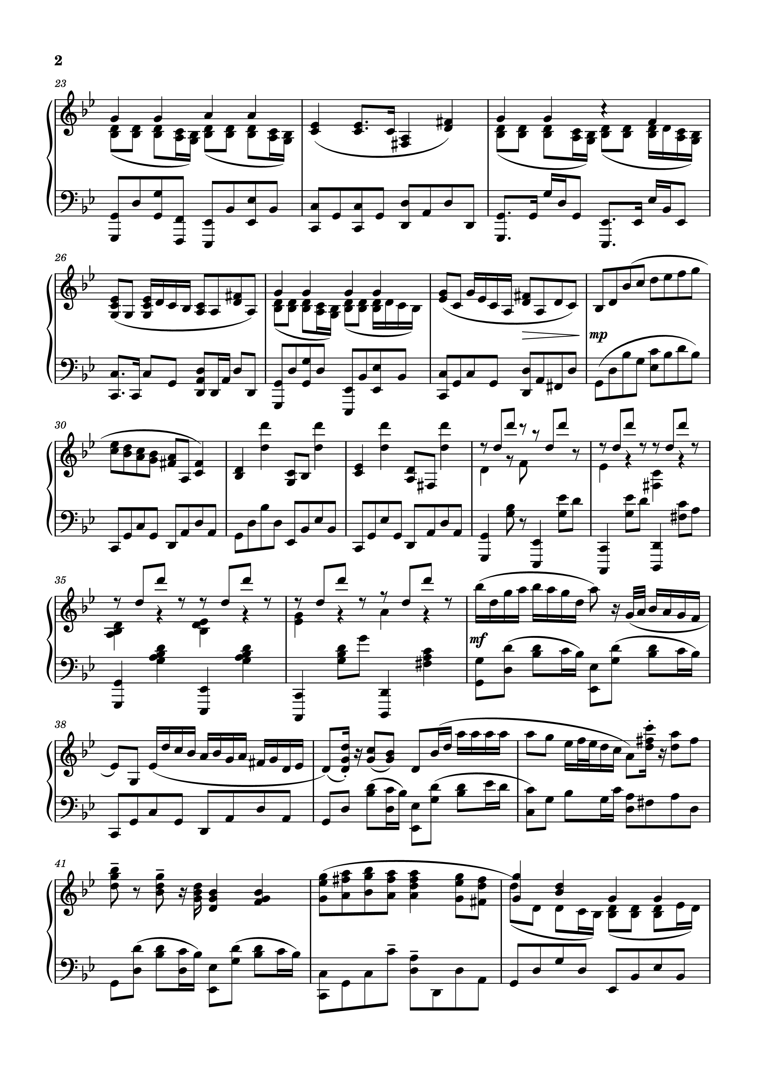 Page 2 of Sheet music PDF Piano Old Lumière - Révérence Piano - Lorien Testard
