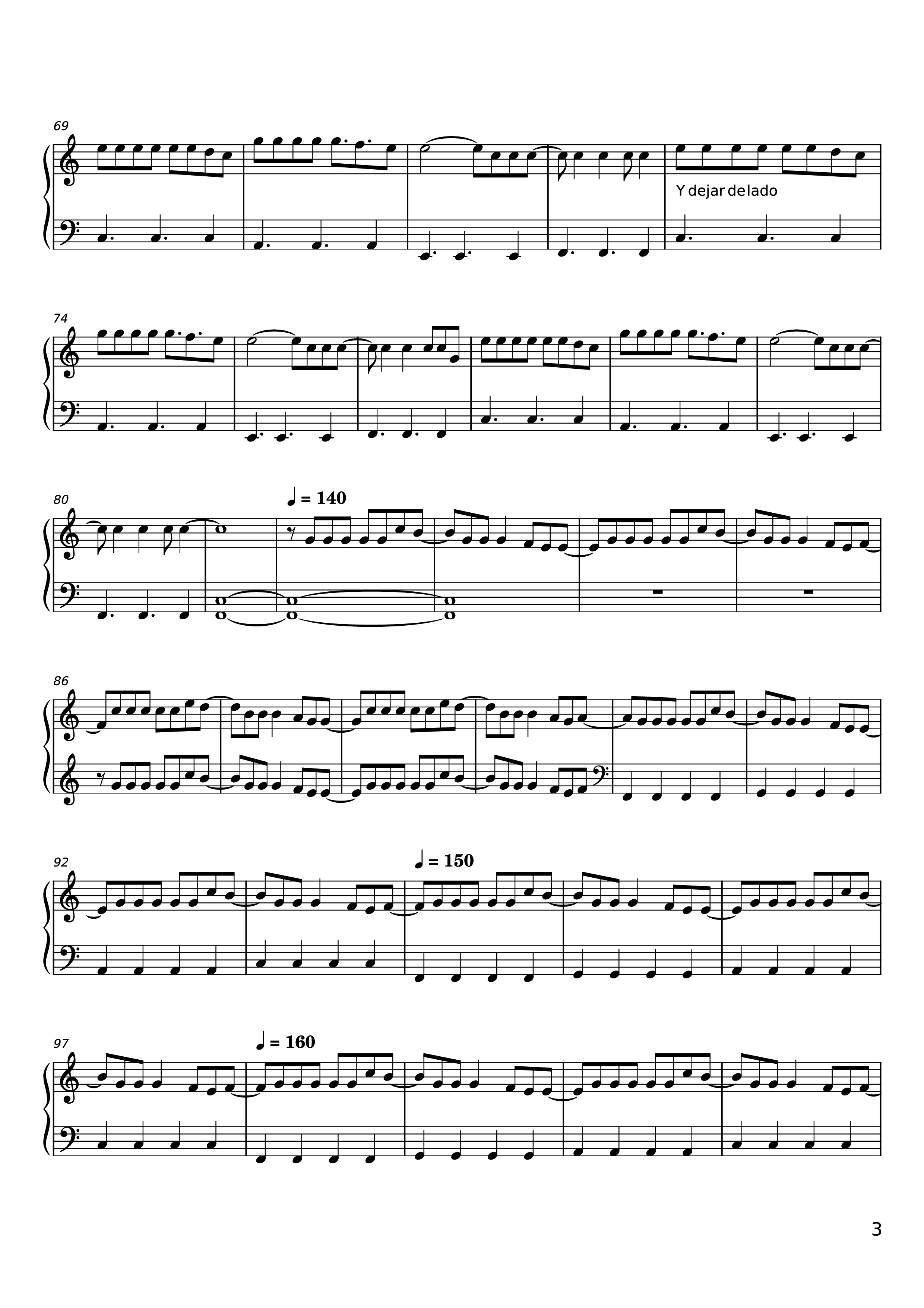 Page 3 of Sheet music PDF Piano Extremoduro - La vereda de la puerta de atrás Piano - Extremoduro