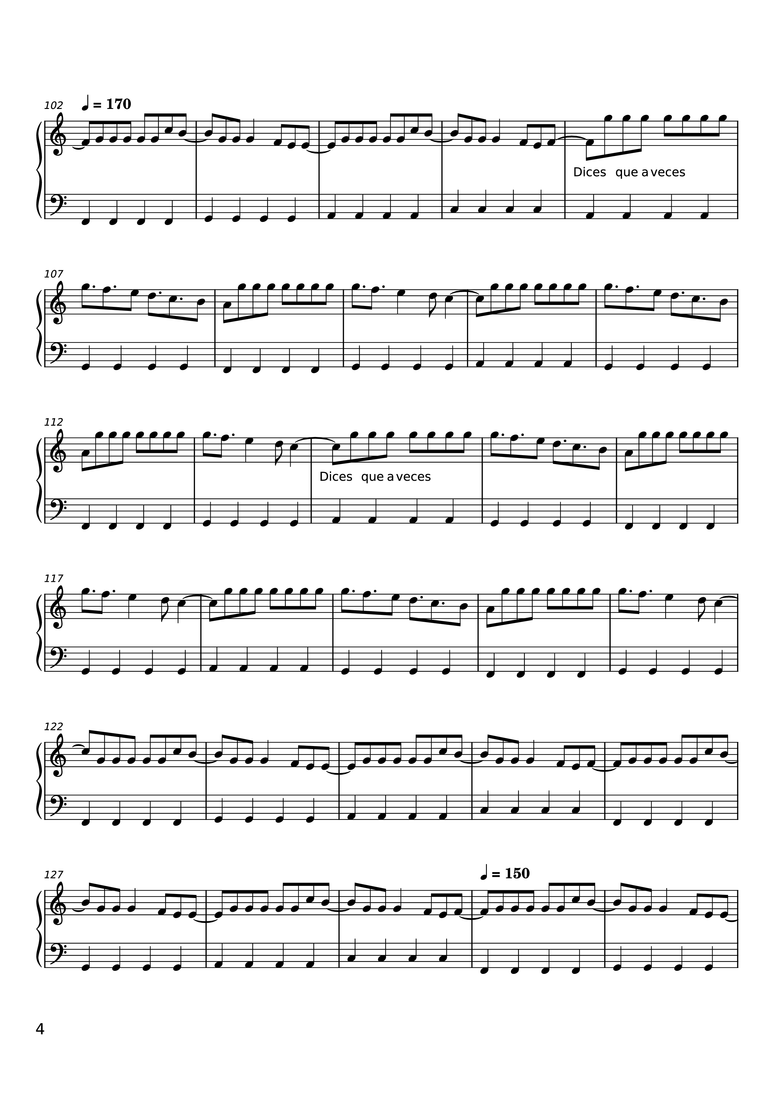 Page 4 of Sheet music PDF Piano Extremoduro - La vereda de la puerta de atrás Piano - Extremoduro