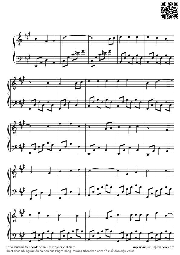 Page 3 of Sheet music PDF Khi người lớn cô đơn - Phạm Hồng Phước