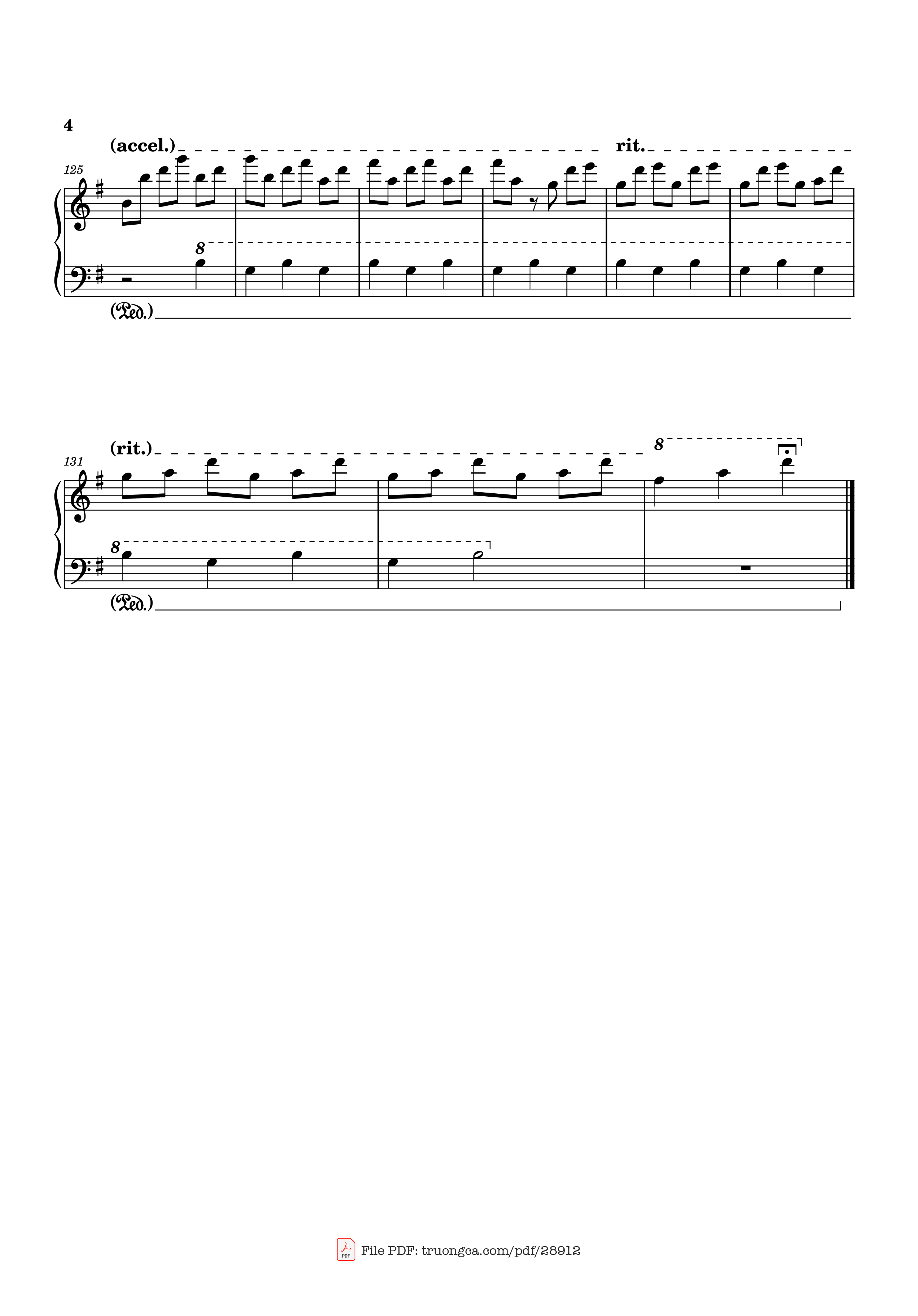 Page 4 of Sheet music PDF Piano FINAL ONE Piano - Composed by: Haruka Nakamura