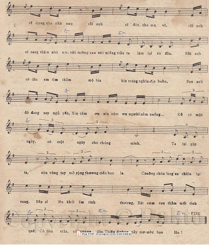 Page 2 of Sheet music PDF Một mai giã từ vũ khí - Trịnh Lâm Ngân