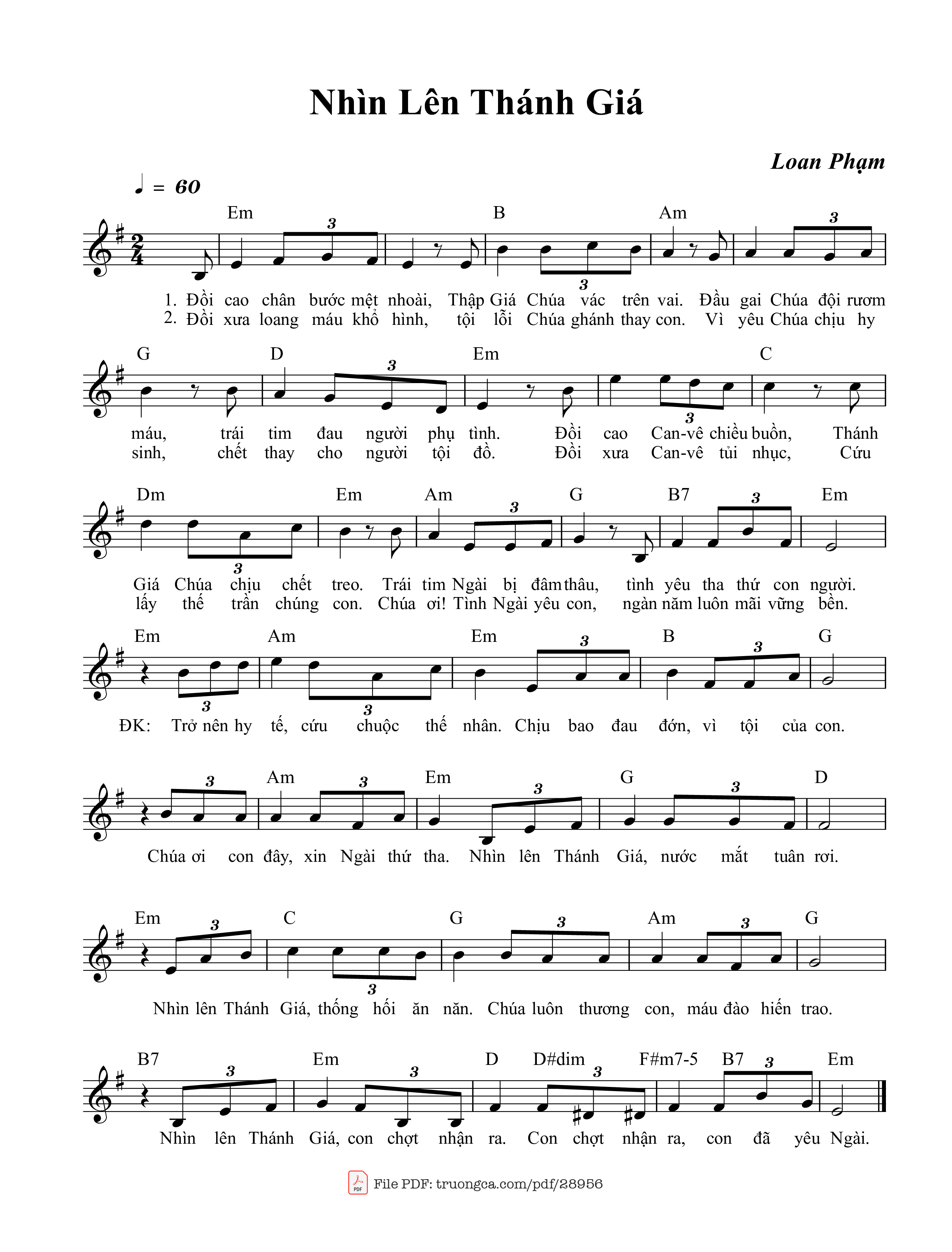 Sheet PDF of Nhìn Lên Thánh Giá