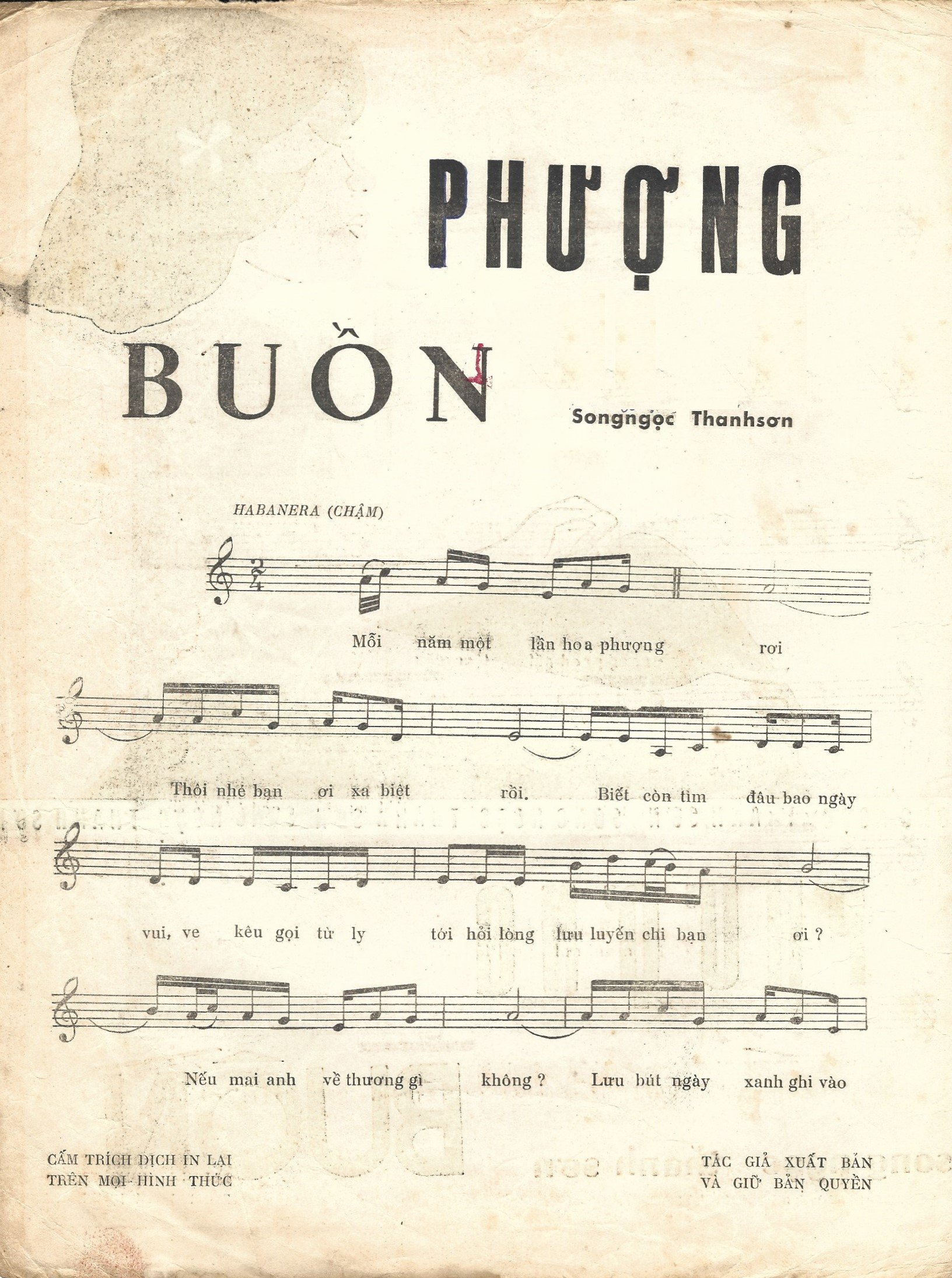 Page 2 of Sheet music PDF Phượng buồn - Thanh Sơn