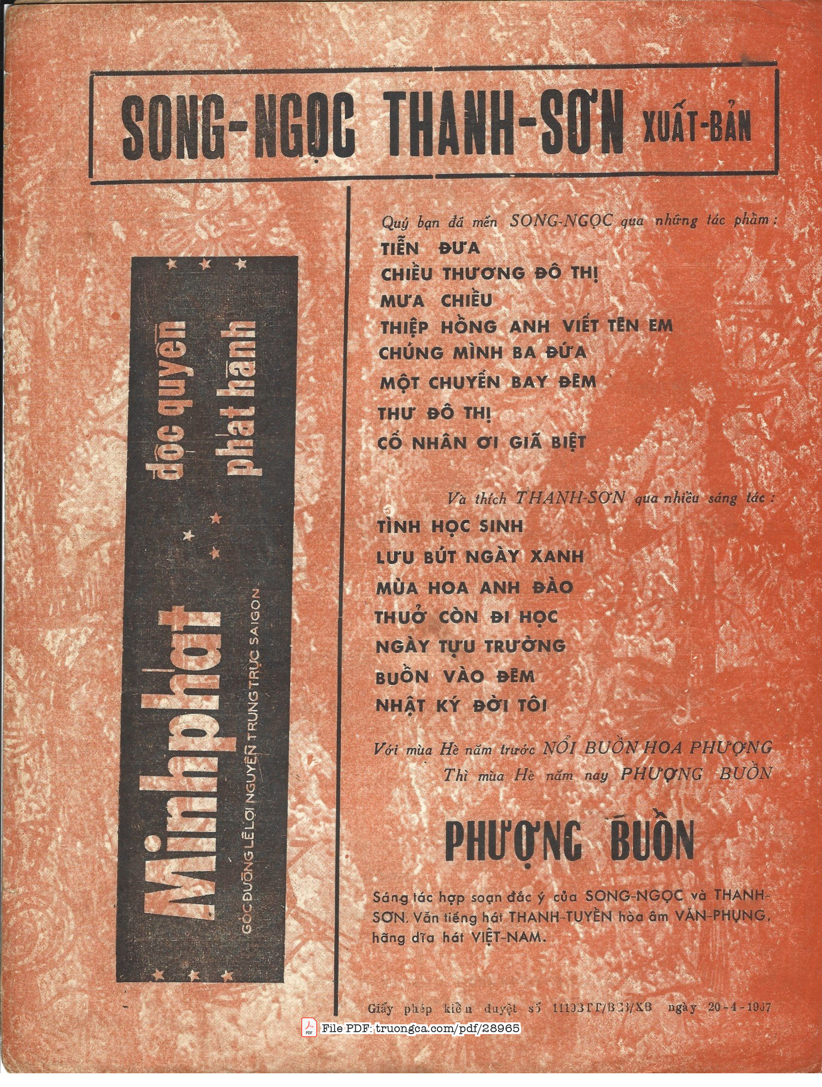 Page 4 of Sheet music PDF Phượng buồn - Thanh Sơn