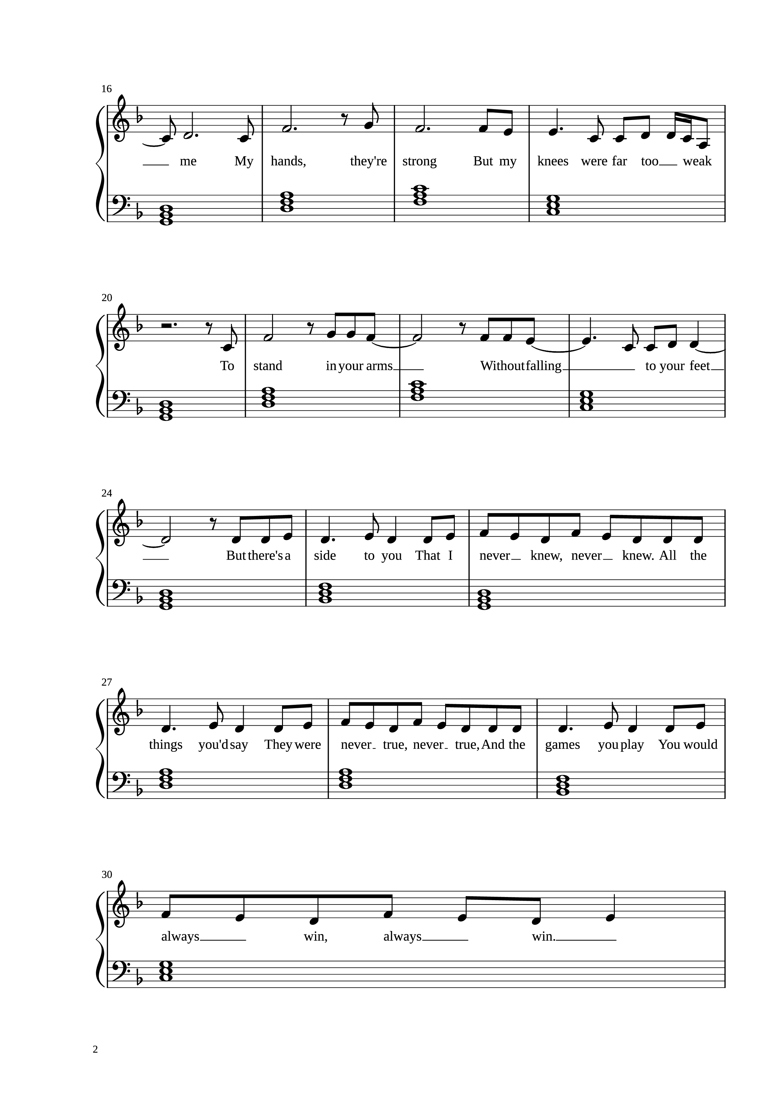 Page 2 of Sheet music PDF Piano Set Fire To The Rain Piano - Adele