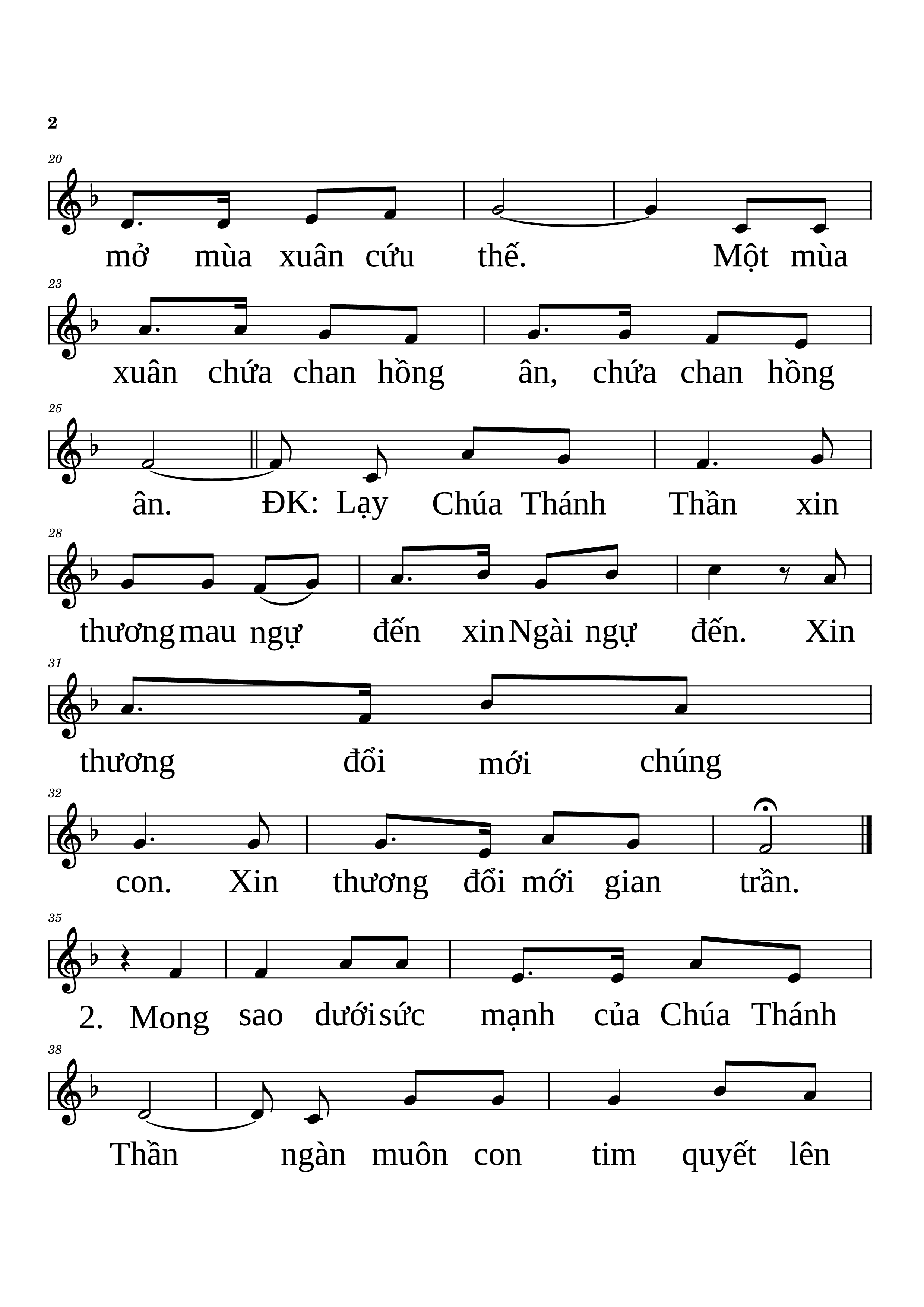 Page 2 of Sheet music PDF Trong ơn Chúa Thánh Thần - Nguyễn Duy