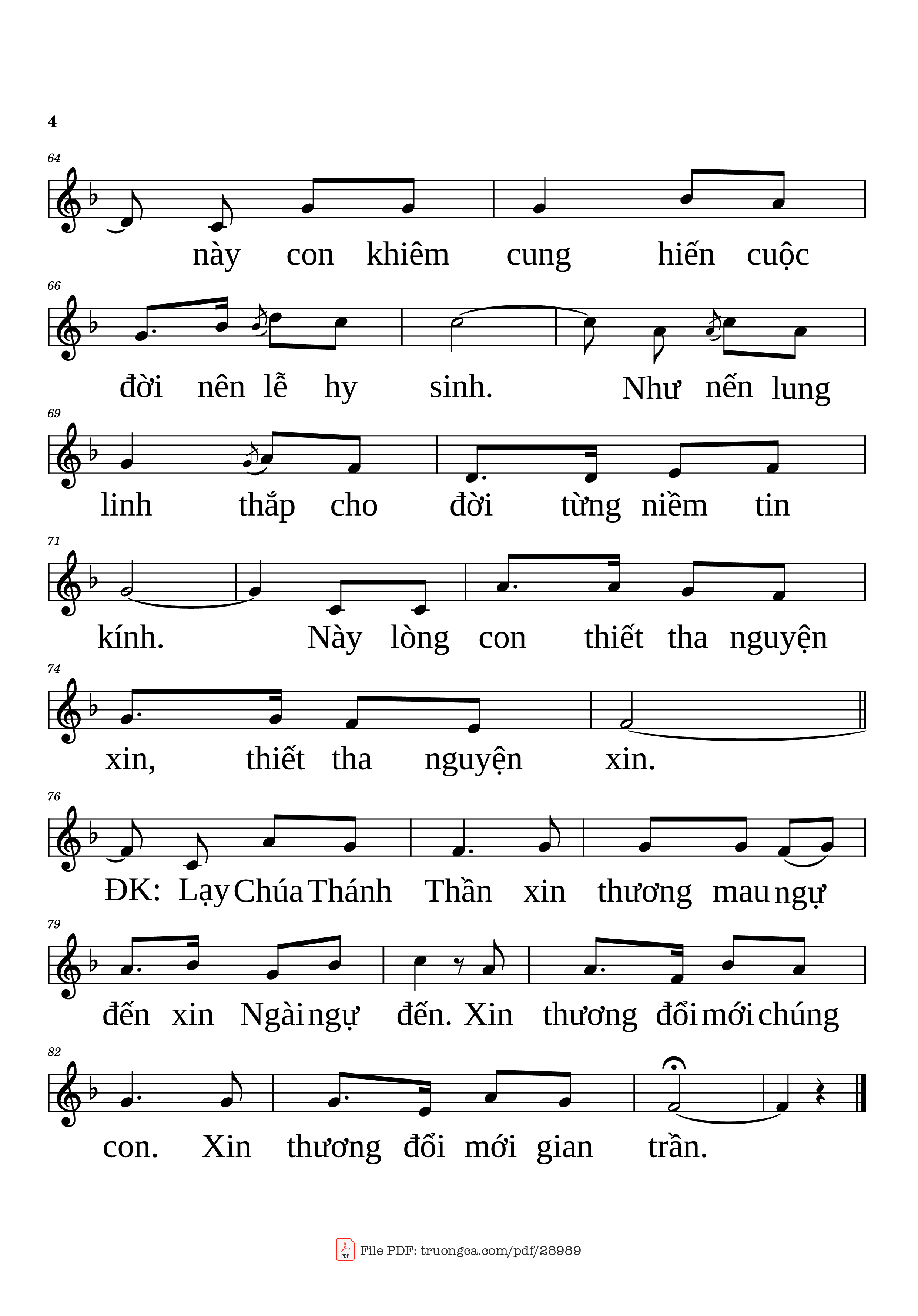 Page 4 of Sheet music PDF Trong ơn Chúa Thánh Thần - Nguyễn Duy